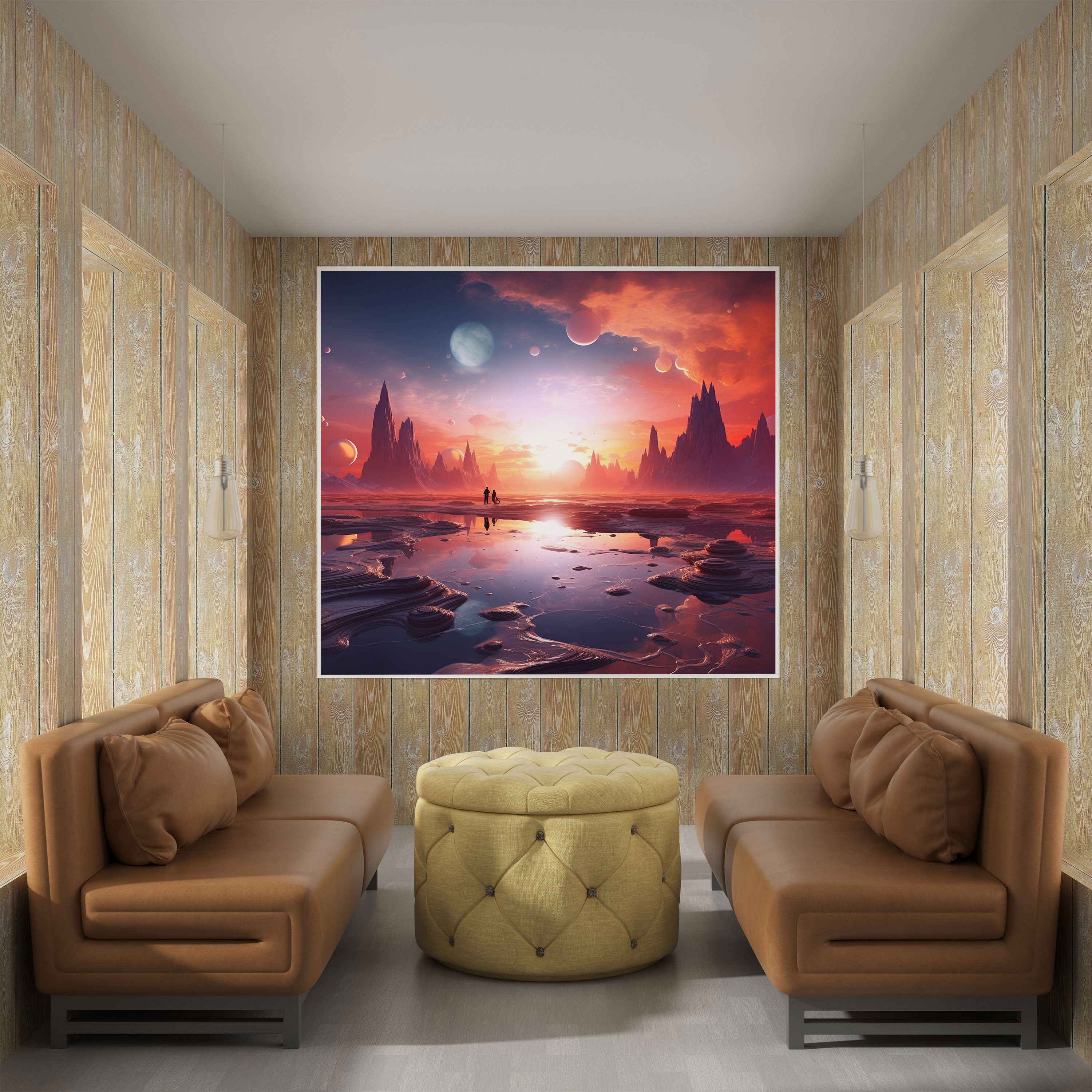 The Most Beautiful Landscapes Of The World - Enchanted Desert Oasis - The Most Beautiful Landscapes Of The World, Fantasy, Floating Islands, Imagination