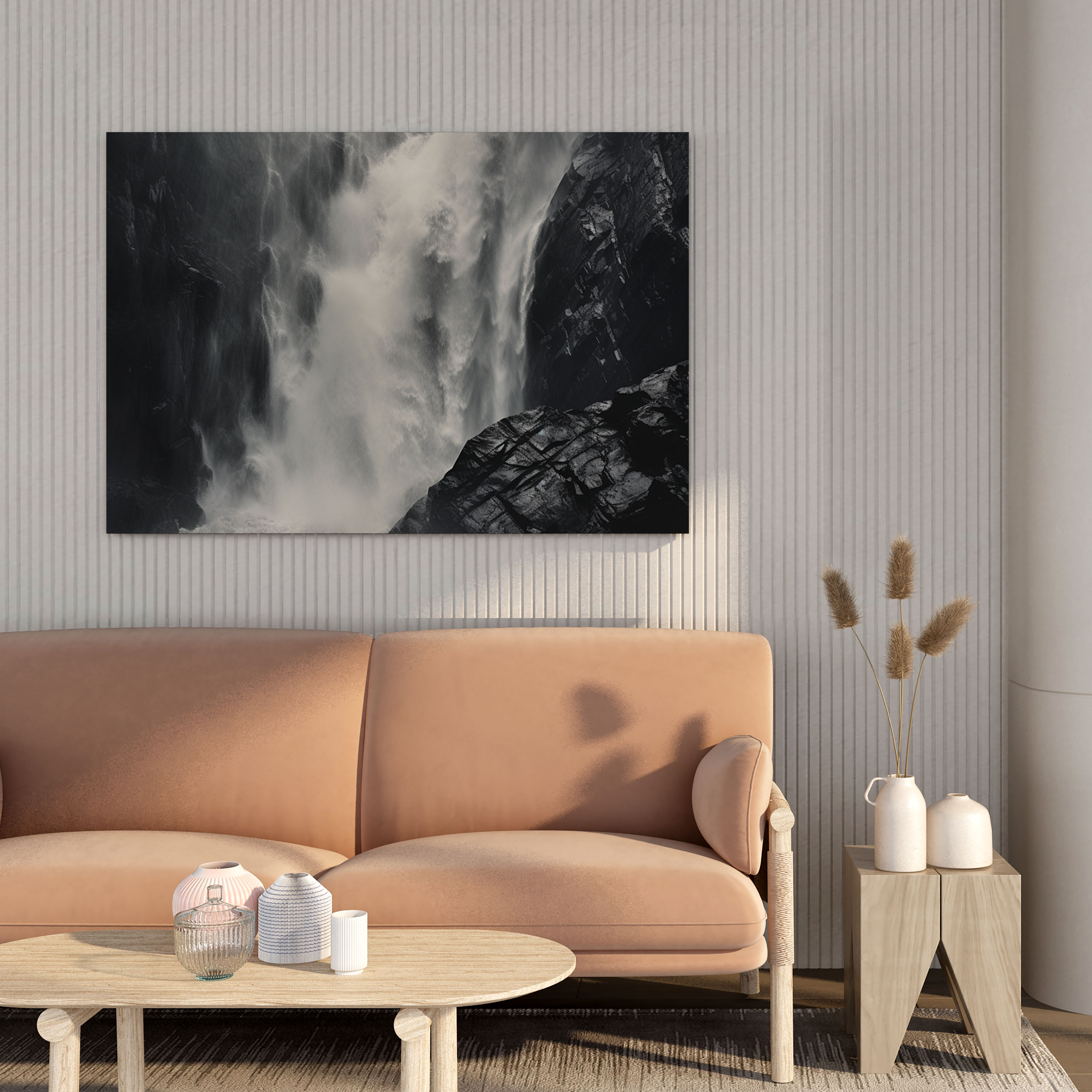 The Most Beautiful Landscapes Of The World - Majestic Waterfall Storm - The Most Beautiful Landscapes Of The World, Wall Decoration, Canvas Print, Wall Art