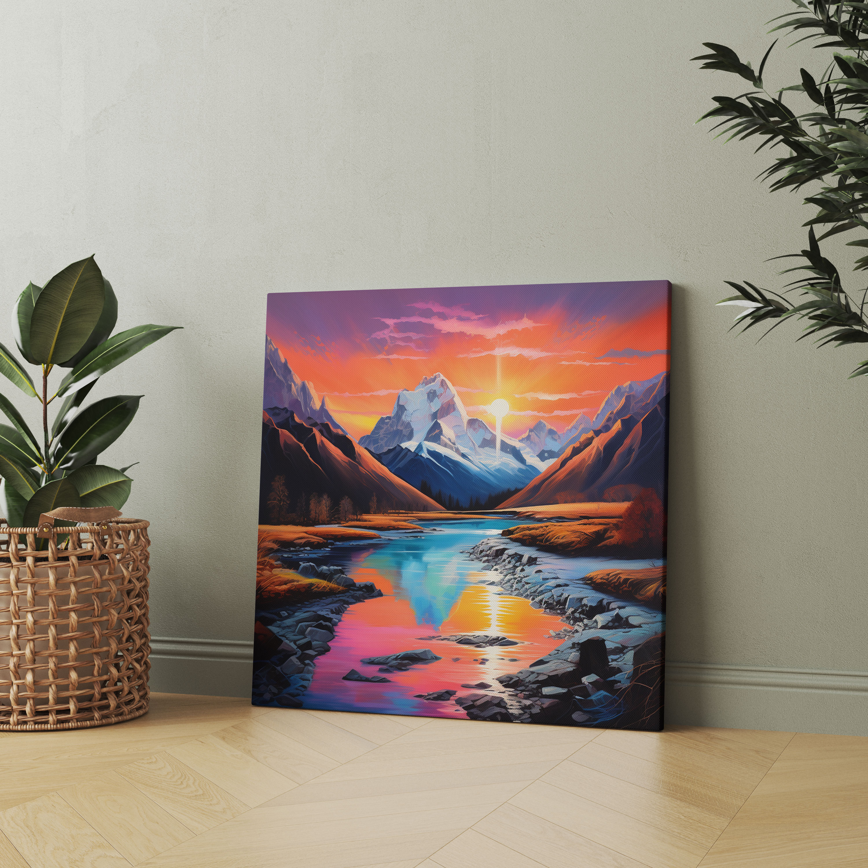 The Most Beautiful Landscapes Of The World - Mountain Sunset Canvas Print - The Most Beautiful Landscapes Of The World, Wall Decoration, Home Decoration, Wall Art