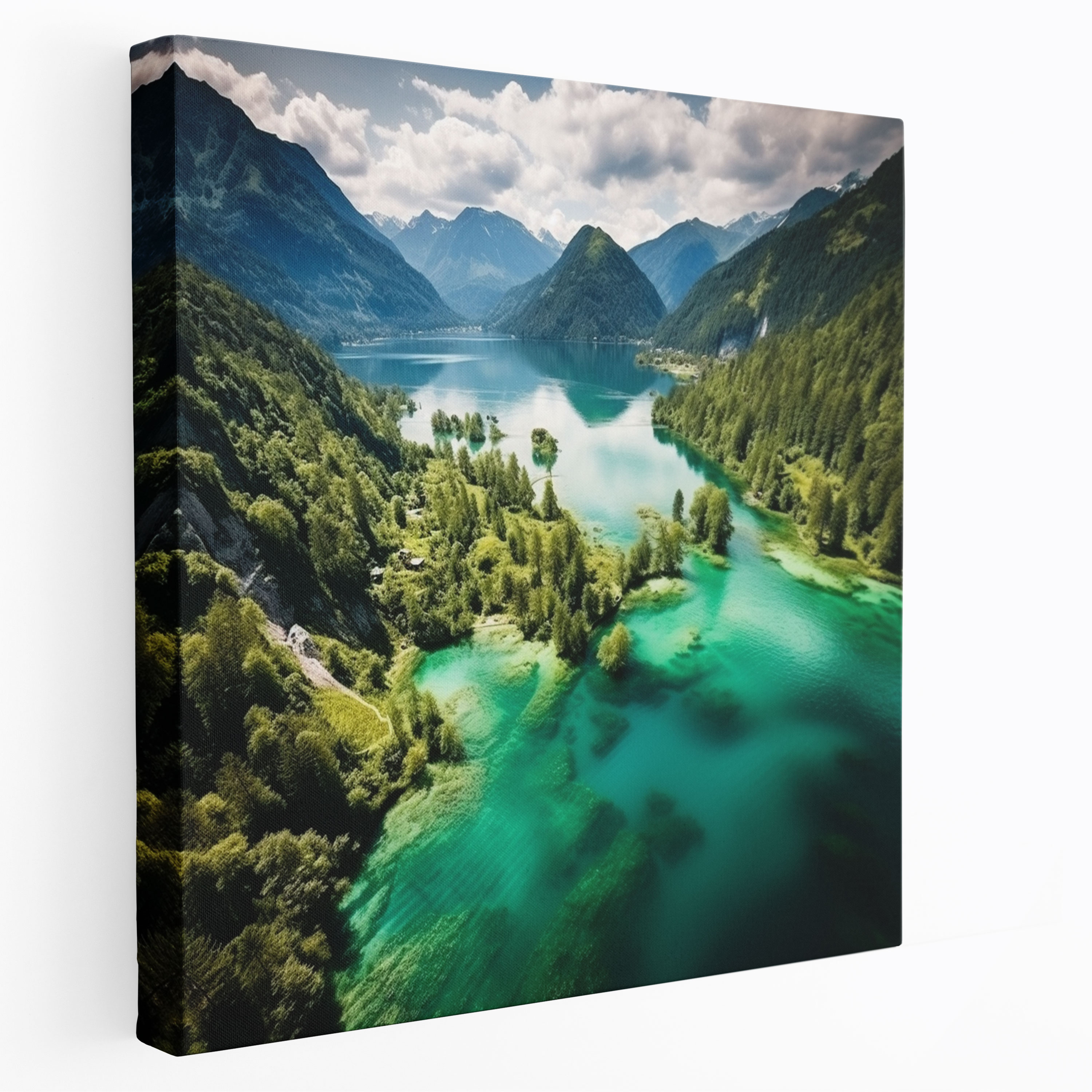 The Most Beautiful Landscapes Of The World - Turquoise Lake Canvas Print - The Most Beautiful Landscapes Of The World, Canvas Wall Art, Wall Decoration, The Most Beautiful Landscapes Of The World