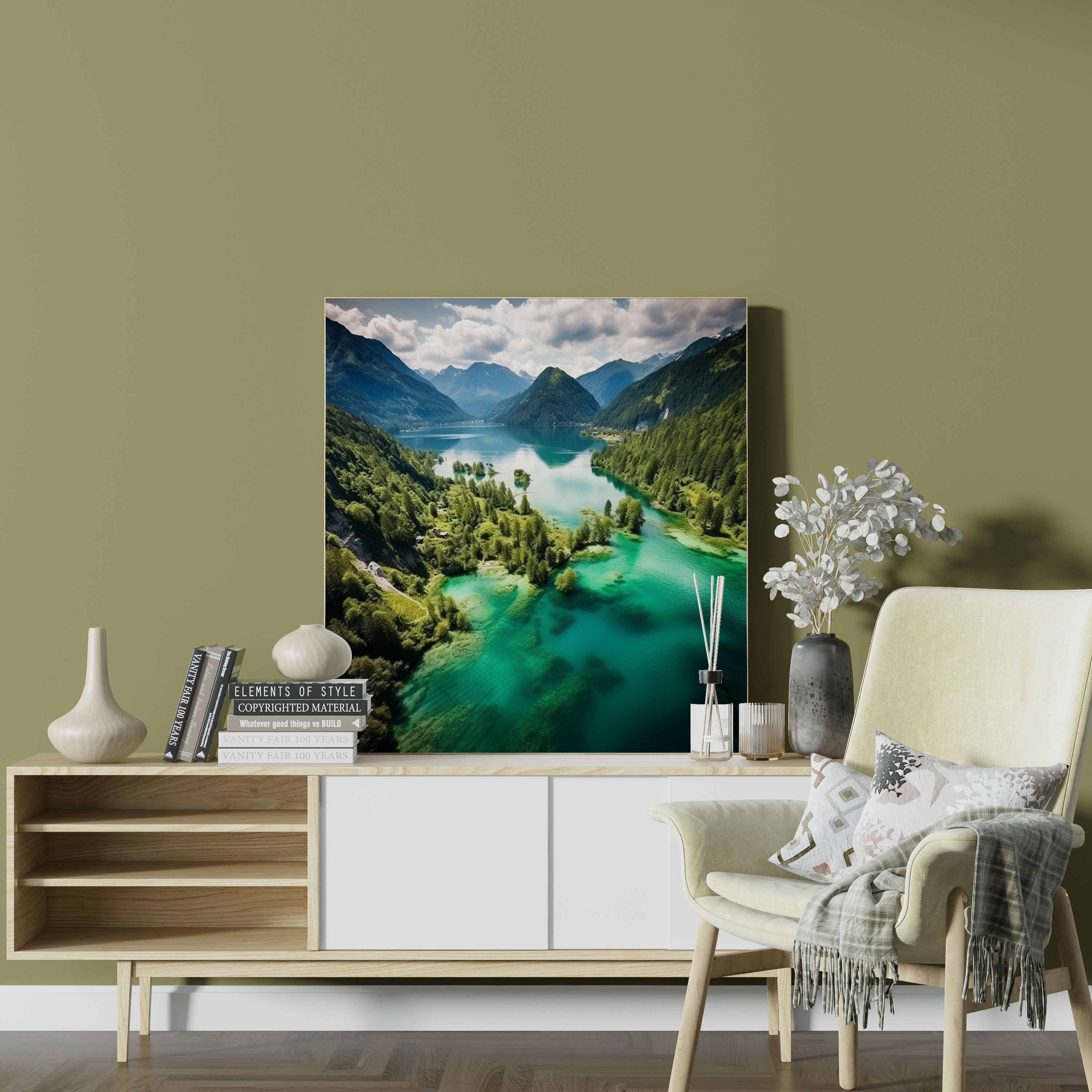 The Most Beautiful Landscapes Of The World - Turquoise Lake Canvas Print - The Most Beautiful Landscapes Of The World, Canvas Wall Art, Wall Decoration, The Most Beautiful Landscapes Of The World