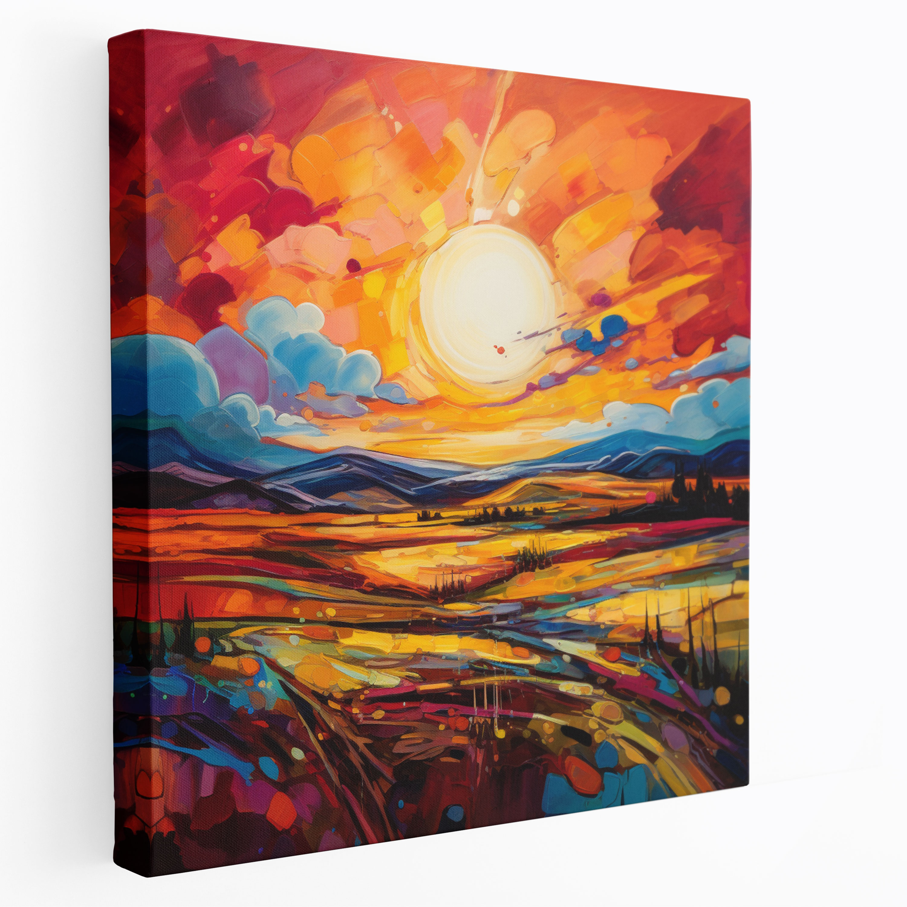 The Most Beautiful Landscapes Of The World - Vibrant Sunset Canvas Print - The Most Beautiful Landscapes Of The World, Canvas Wall Art, Wall Art, Vibrant Sunset