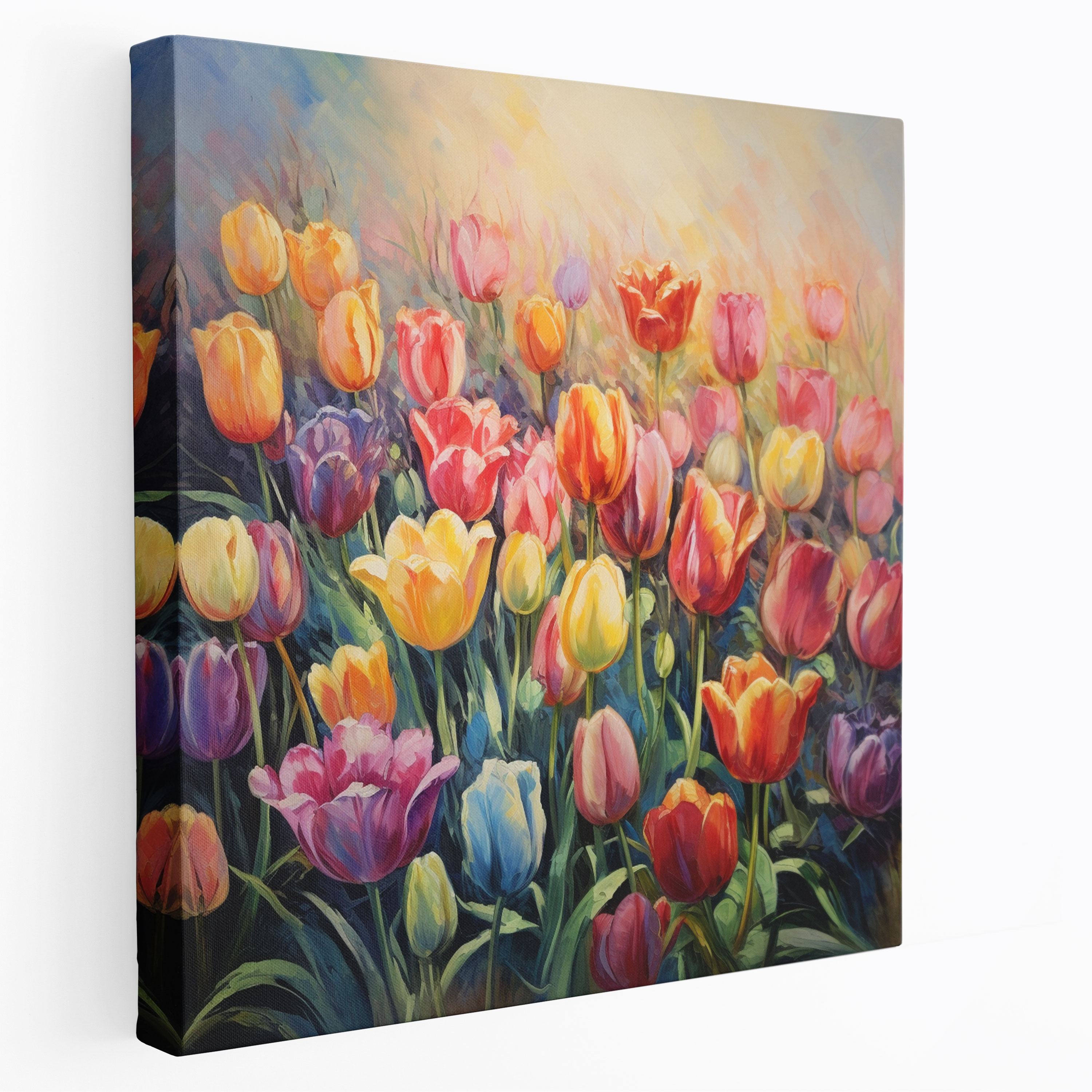 The Most Beautiful Landscapes Of The World - Blooming Tulips Canvas Print - The Most Beautiful Landscapes Of The World, Canvas Print, Canvas, Wall Art