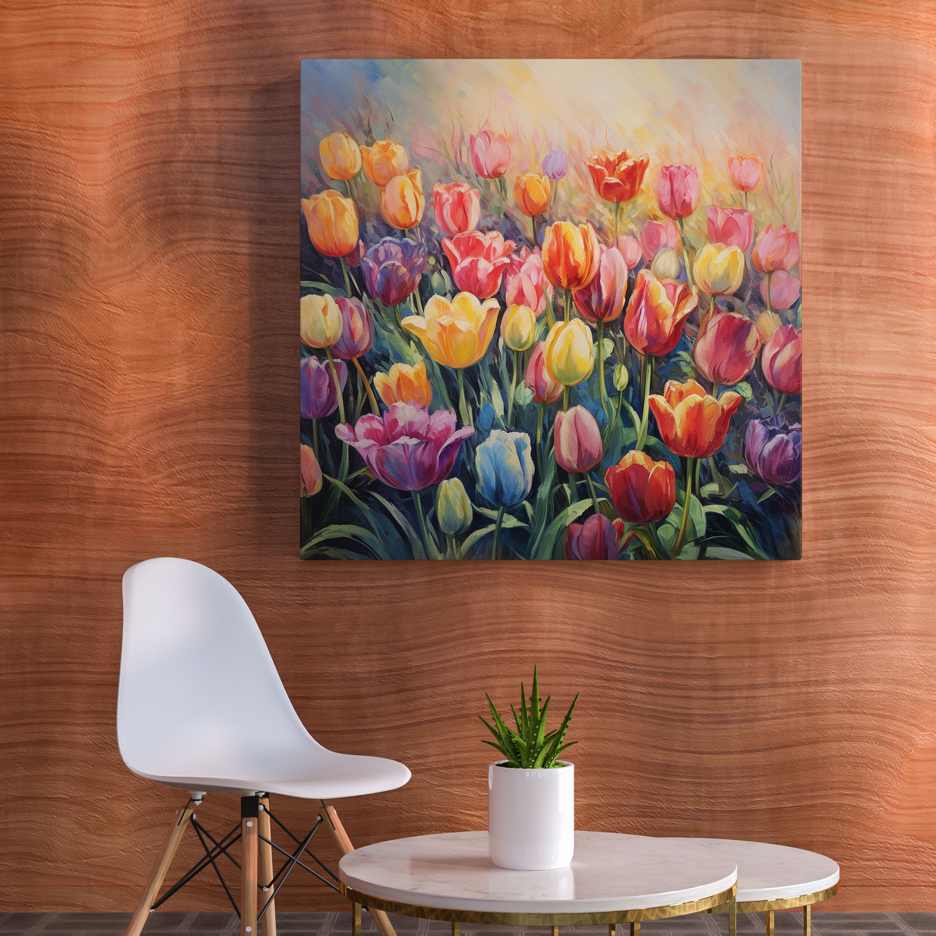The Most Beautiful Landscapes Of The World - Blooming Tulips Canvas Print - The Most Beautiful Landscapes Of The World, Canvas Print, Canvas, Wall Art