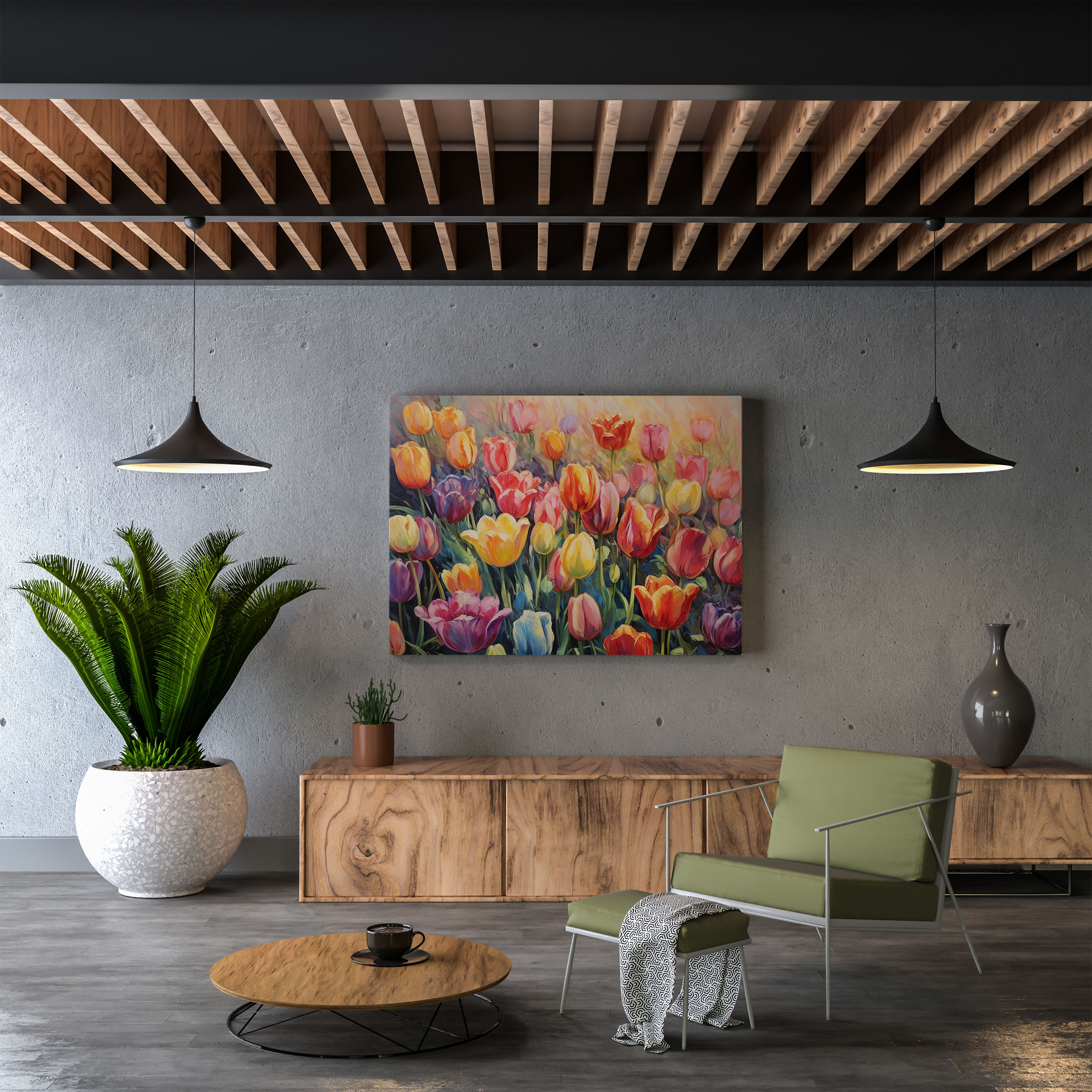The Most Beautiful Landscapes Of The World - Blooming Tulips Canvas Print - The Most Beautiful Landscapes Of The World, Canvas Print, Canvas, Wall Art