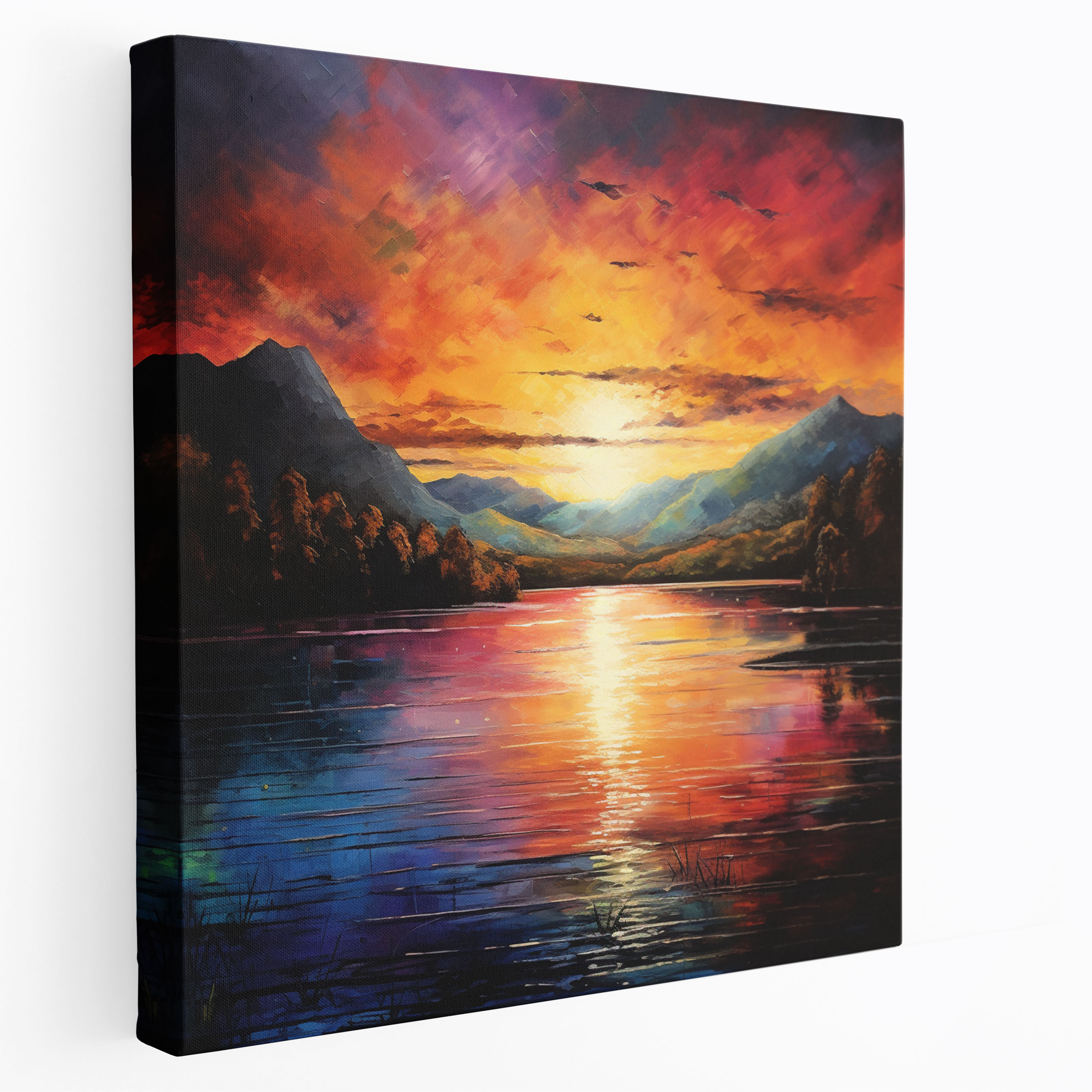 The Most Beautiful Landscapes Of The World - Contemporary Sunset Canvas Print - The Most Beautiful Landscapes Of The World, Wall Decoration, Home Decoration, Mixed Media