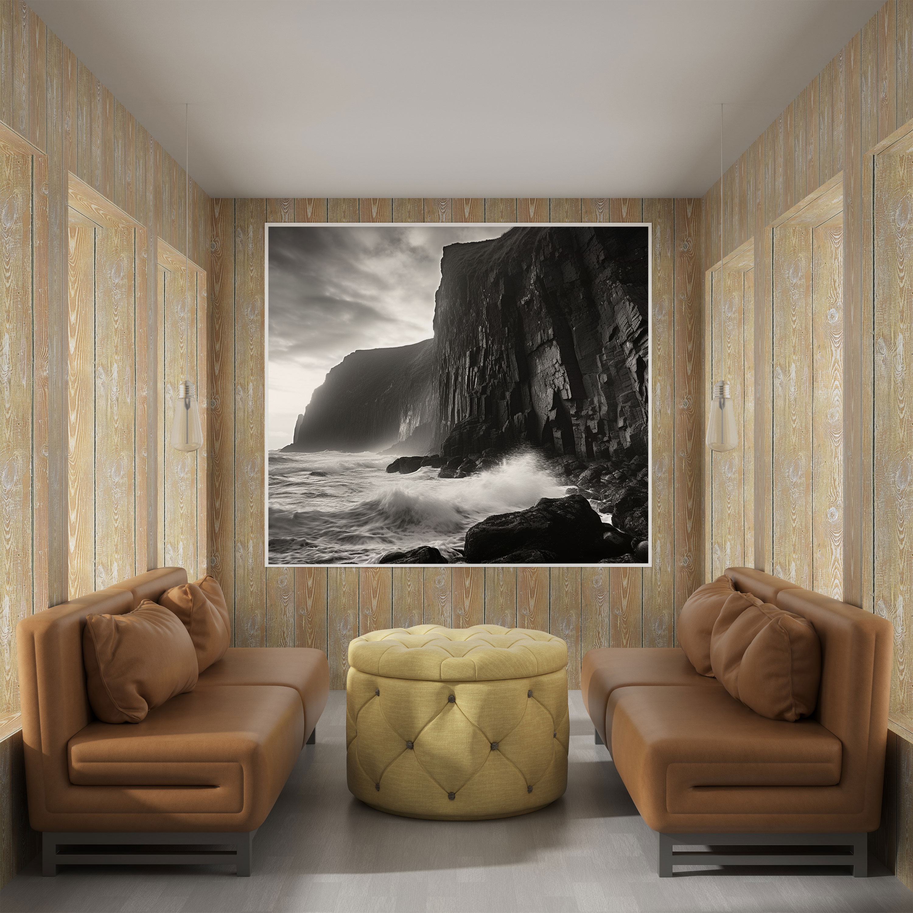 The Most Beautiful Landscapes Of The World - Dramatic Coastline Canvas Print - The Most Beautiful Landscapes Of The World, The Most Beautiful Landscapes Of The World, Canvas, Black And White Photograph