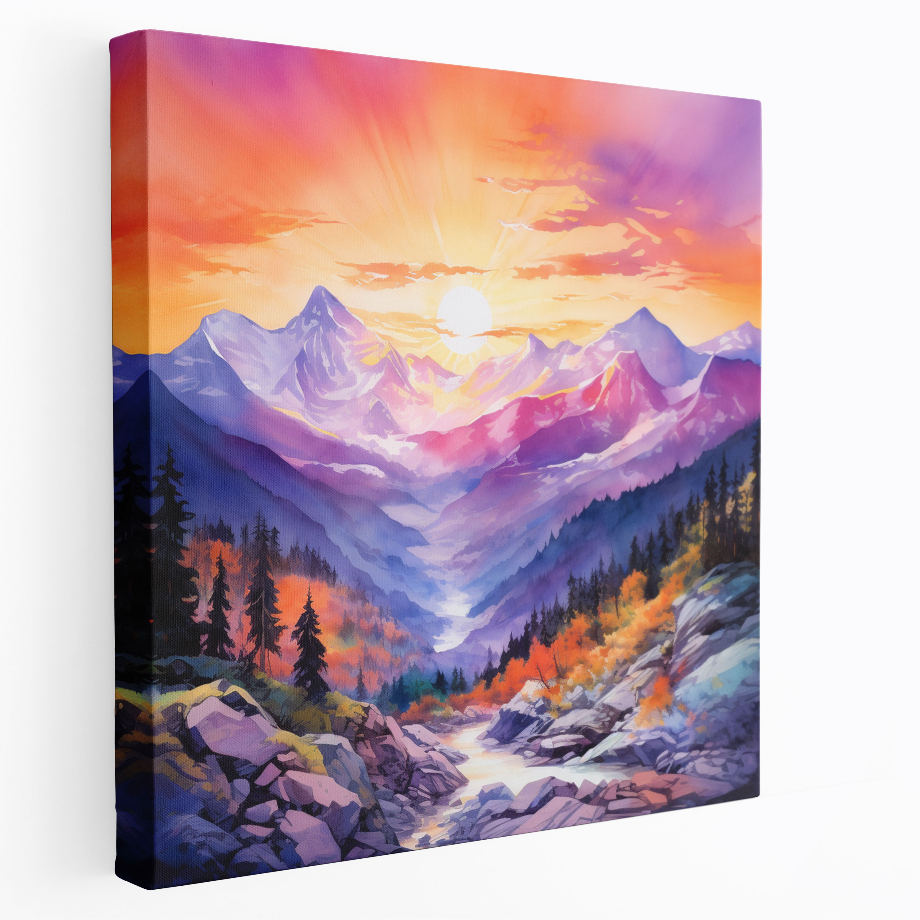 The Most Beautiful Landscapes Of The World Canvas Print - The Most Beautiful Landscapes Of The World, Orange, Purple, Canvas Print