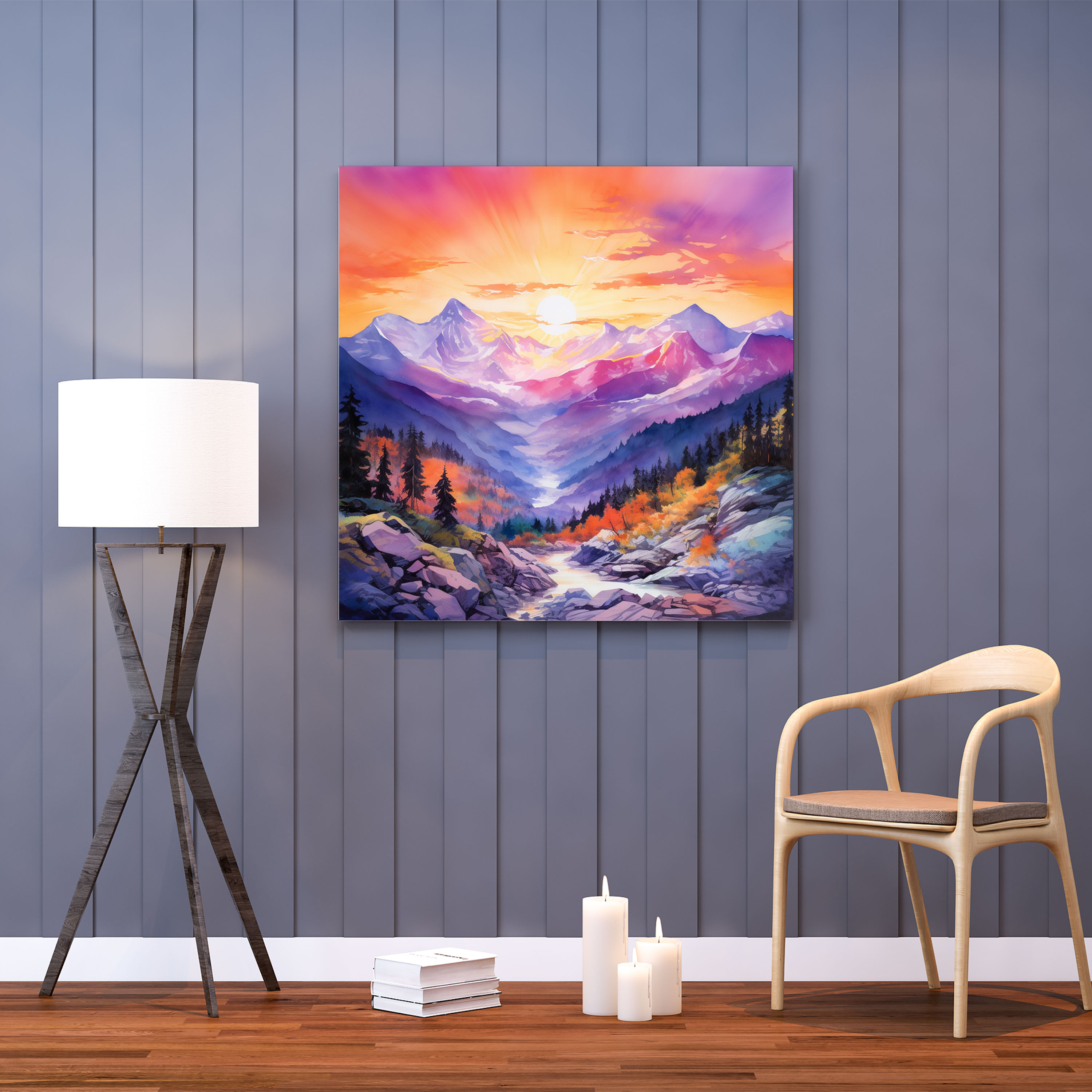 The Most Beautiful Landscapes Of The World Canvas Print - The Most Beautiful Landscapes Of The World, Orange, Purple, Canvas Print