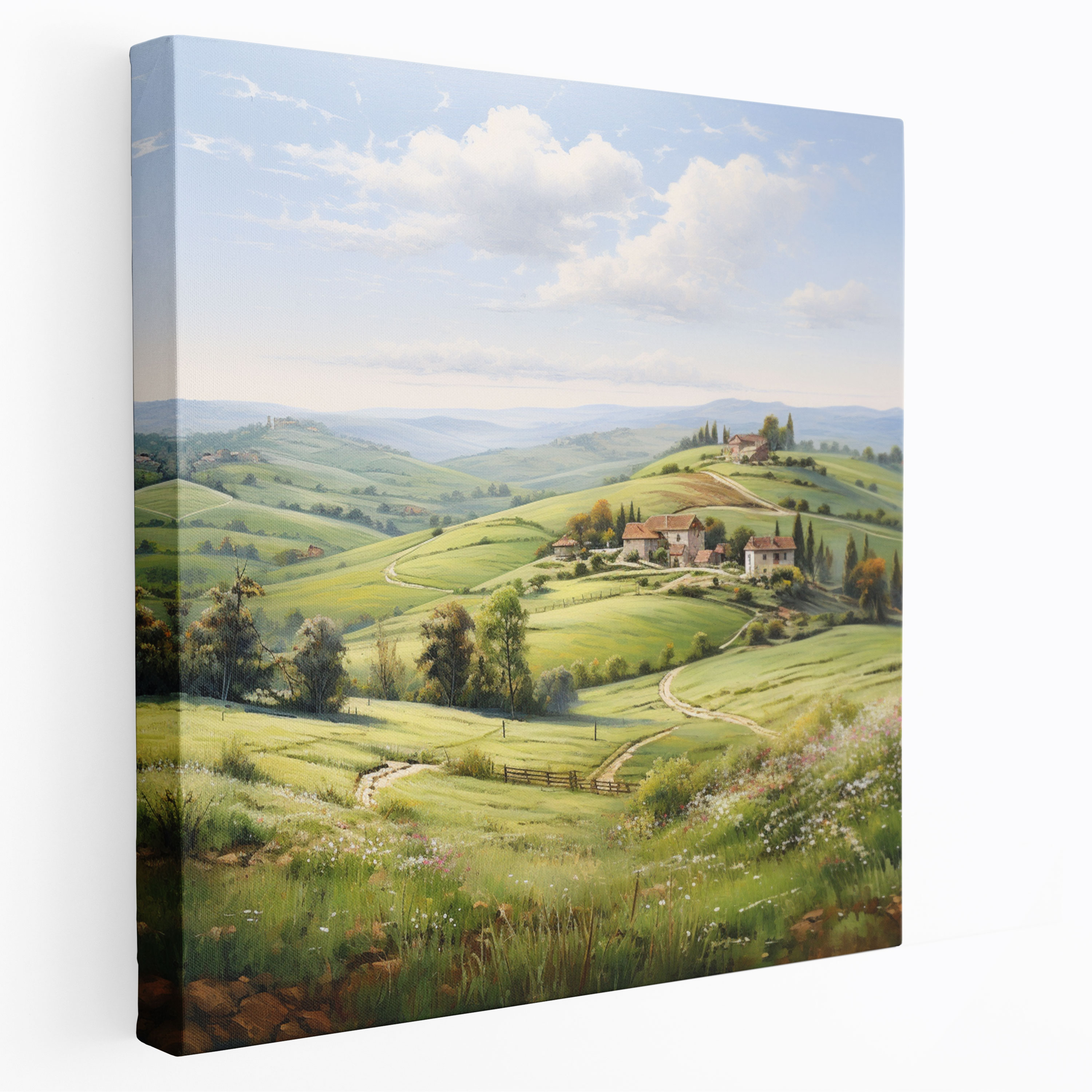 The Most Beautiful Landscapes Of The World - Countryside Pastel Landscape Canvas Print - The Most Beautiful Landscapes Of The World, Pastel Landscape Painting, Canvas Print, Canvas