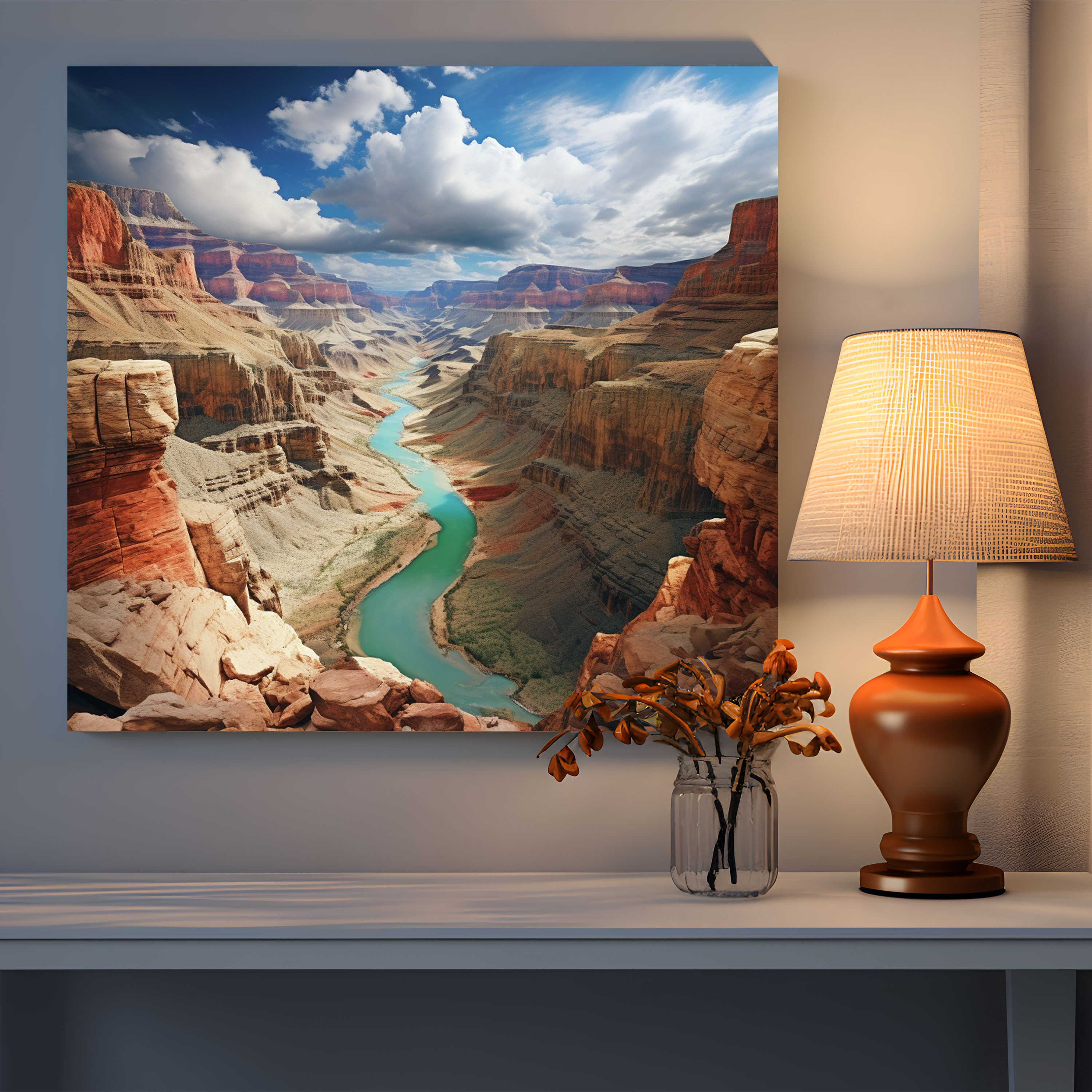 Dünyanın En Güzel Manzaraları - Grand Canyon Fotoğraf Gerçekçi Kanvas Tablo - Dünyanın En Güzel Manzaraları Kanvas Fotoğraf Gerçekçi Ev Dekorasyonu