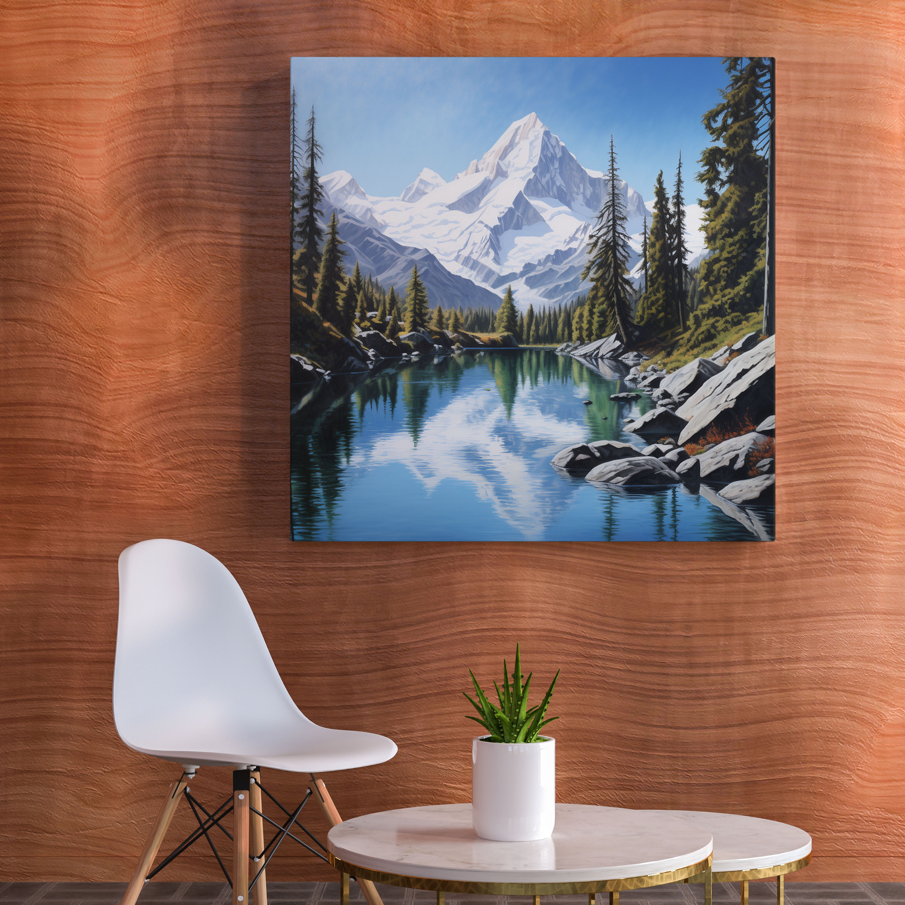 The Most Beautiful Landscapes Of The World: Majestic Mountain Range Canvas Print - The Most Beautiful Landscapes Of The World, Canvas, Crystal-Clear Lake, Wall Decoration
