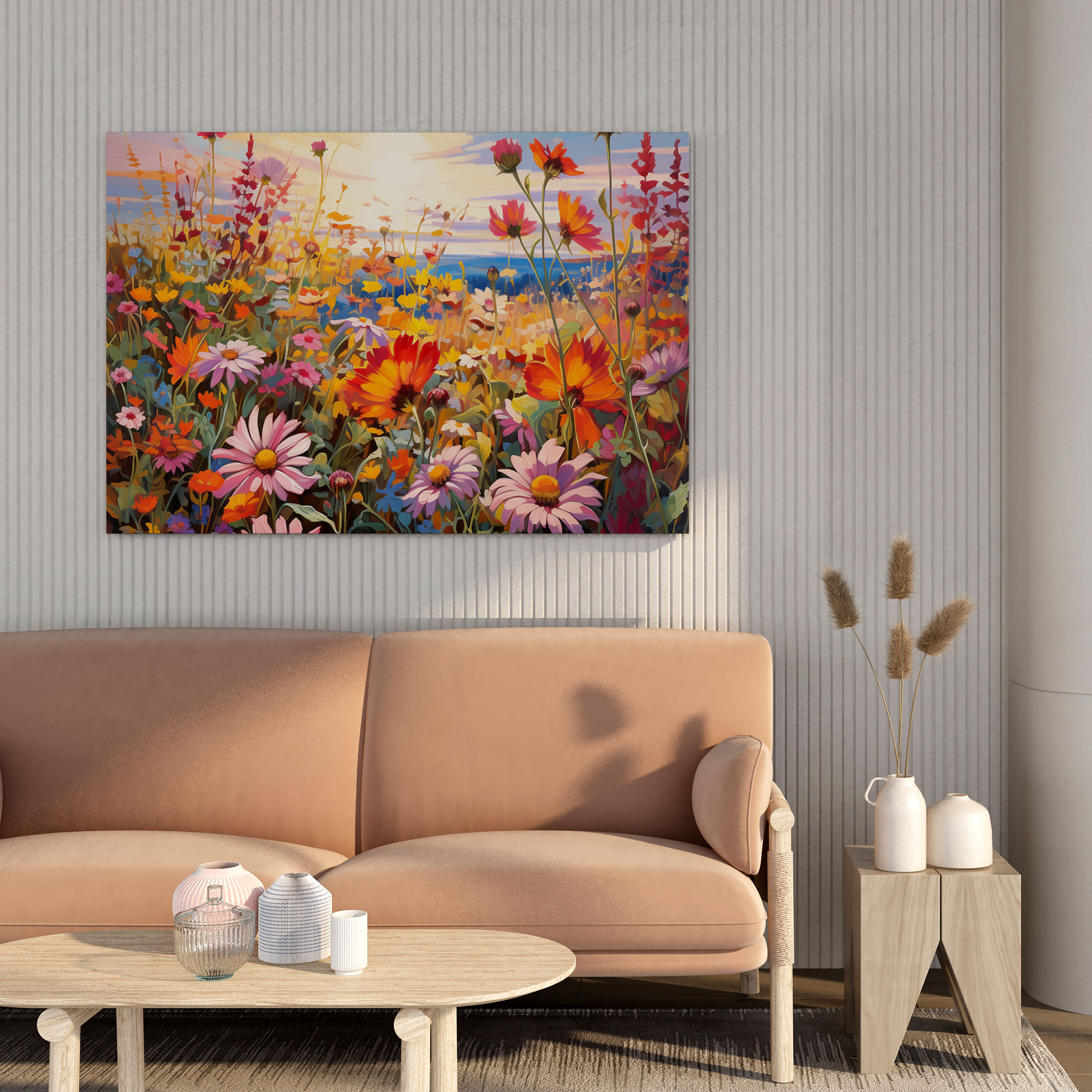 The Most Beautiful Landscapes Of The World - Colorful Wildflowers Canvas Print - The Most Beautiful Landscapes Of The World, Vibrant Colors, Canvas Print, Canvas