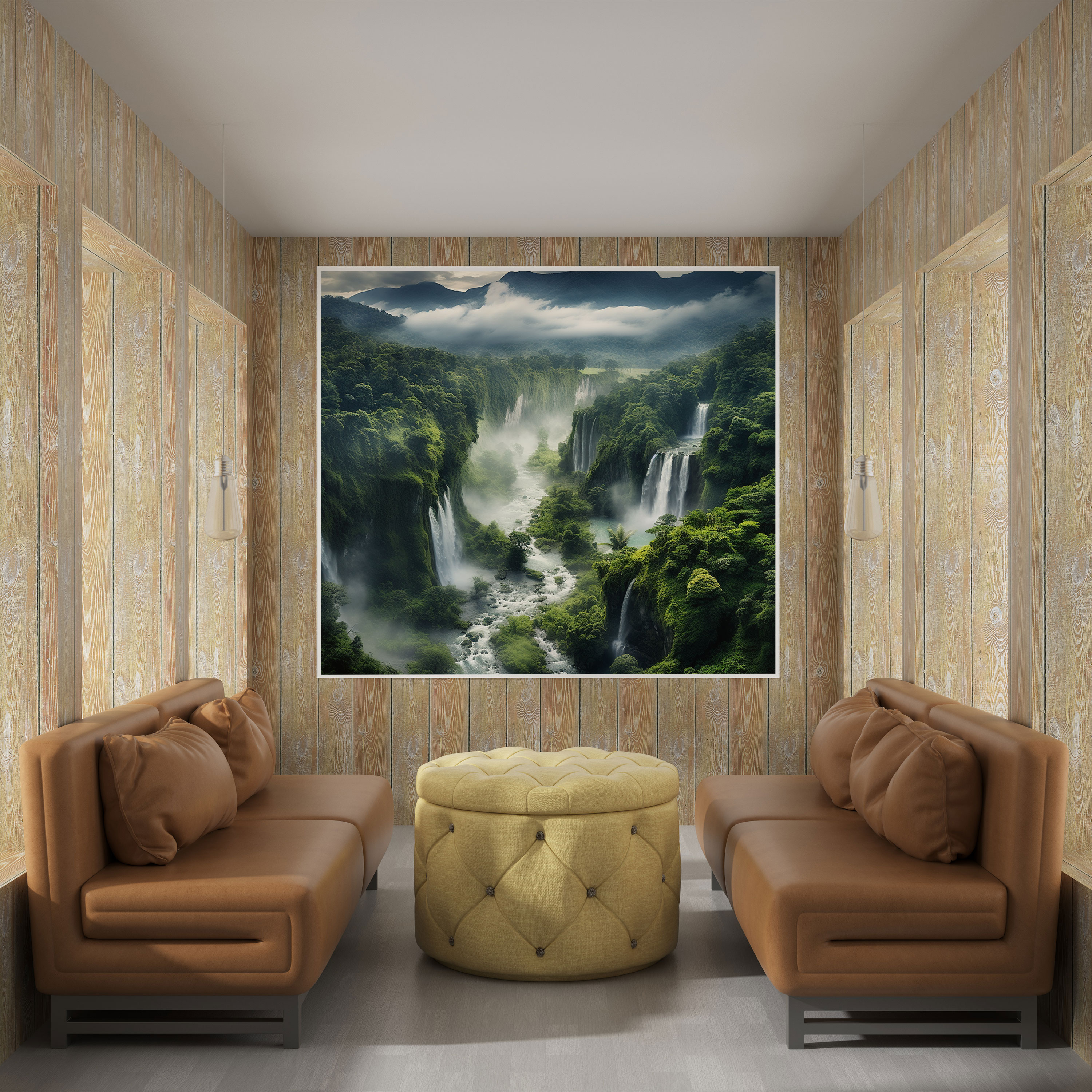 The Most Beautiful Landscapes Of The World - Majestic Waterfalls Canvas Print - The Most Beautiful Landscapes Of The World, Canvas, Wall Art, Aerial View