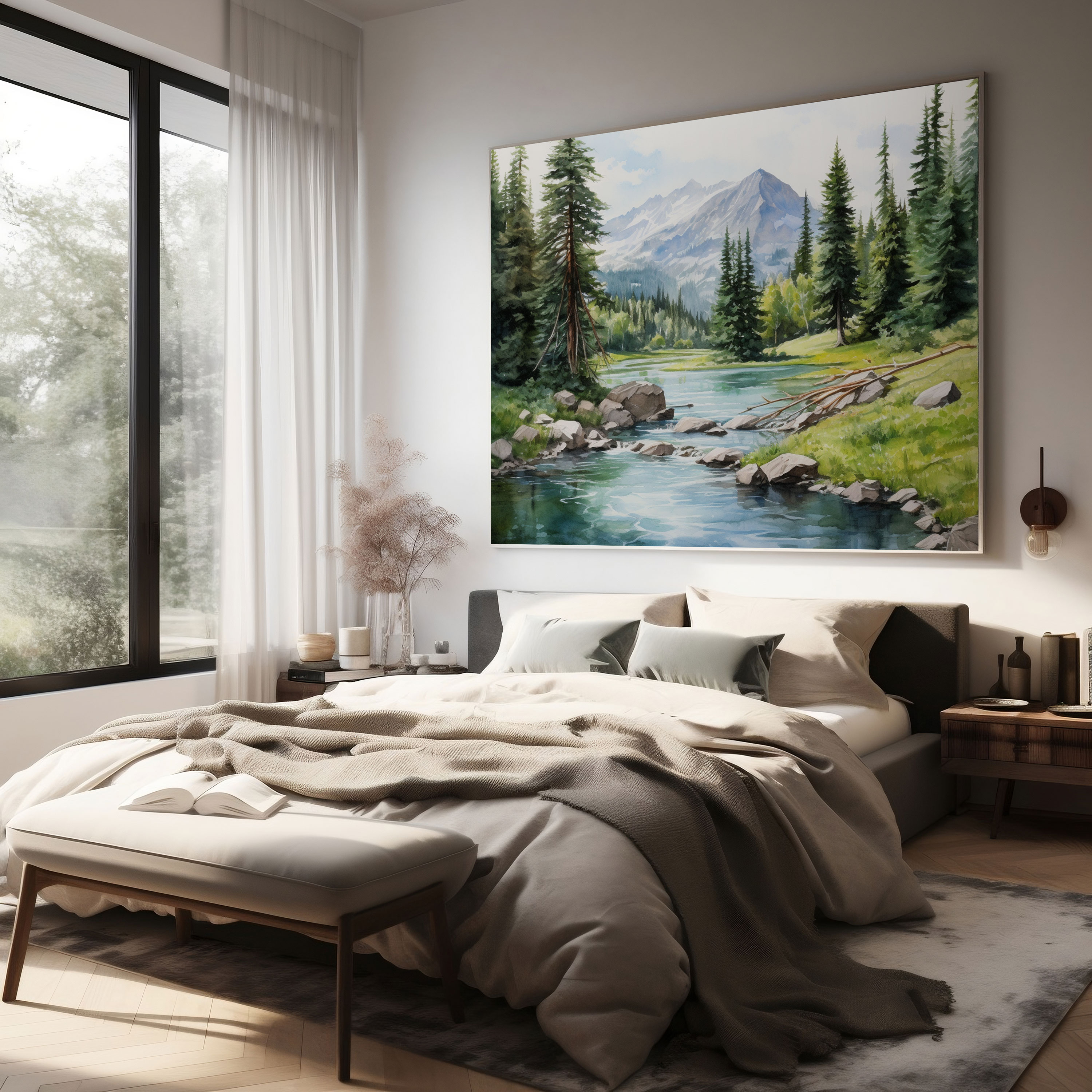 The Most Beautiful Landscapes Of The World - Serene Lake Canvas Print - The Most Beautiful Landscapes Of The World, Canvas, Canvas Wall Art, The Most Beautiful Landscapes Of The World