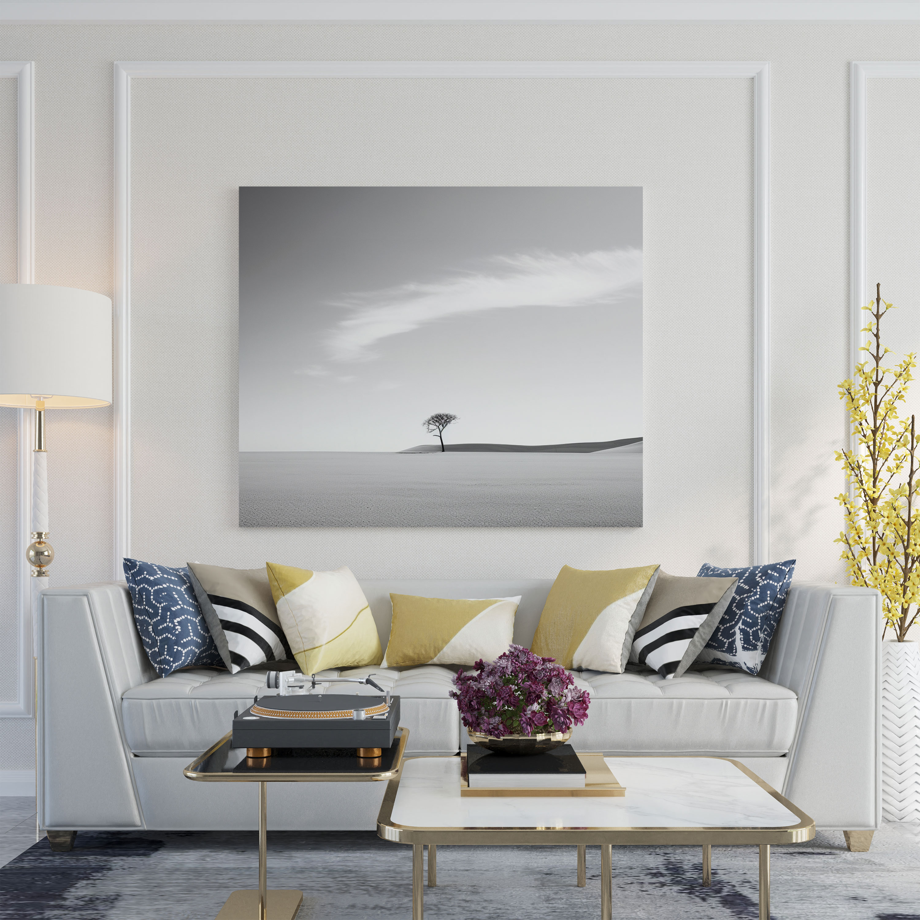 The Most Beautiful Landscapes Of The World - Solitary Tree Canvas Print - The Most Beautiful Landscapes Of The World, Desert Landscape, Minimalist Photograph, The Most Beautiful Landscapes Of The World