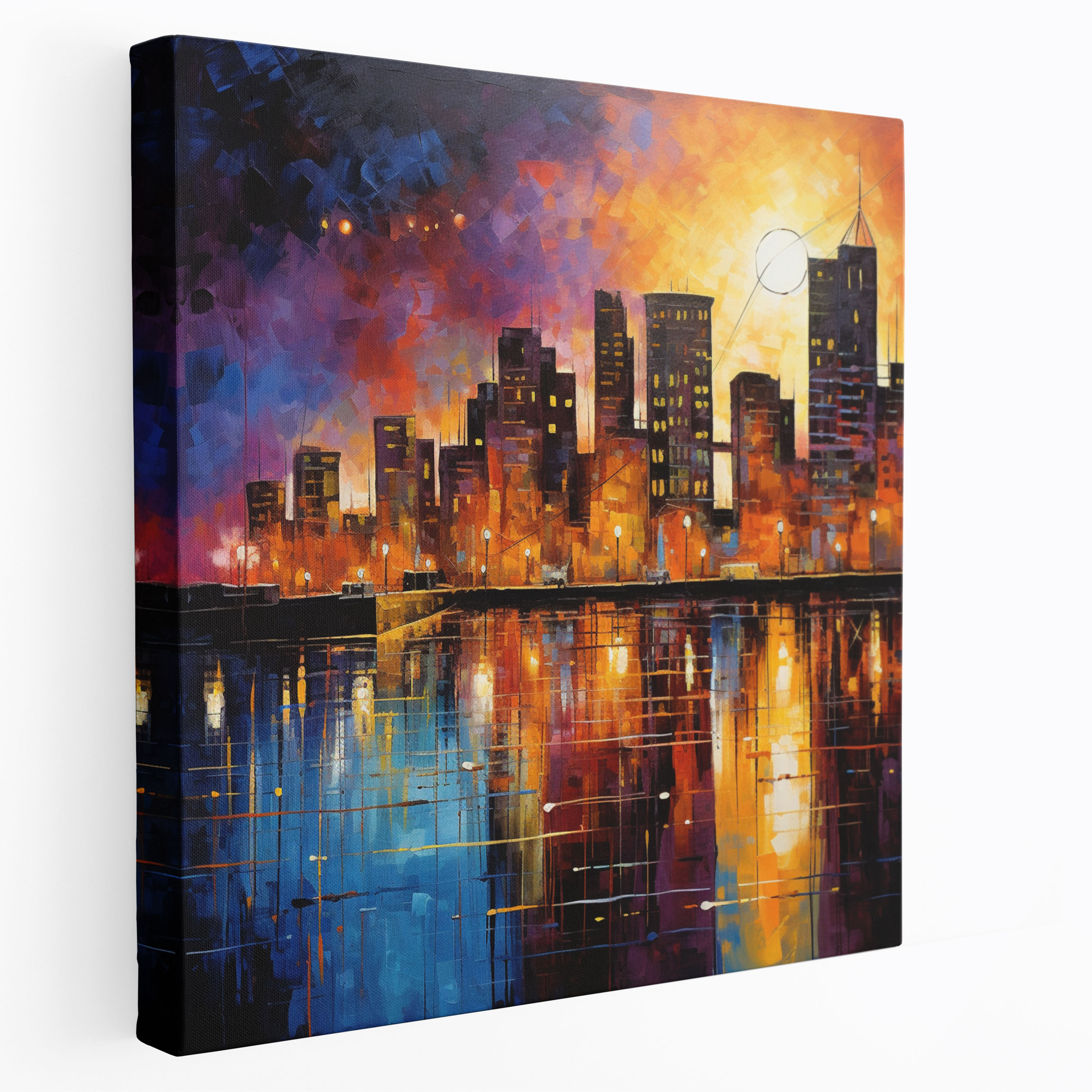 The Most Beautiful Landscapes Of The World - Vibrant Cityscape Canvas Print - The Most Beautiful Landscapes Of The World, Shimmering Lights, Canvas Print, Wall Decoration