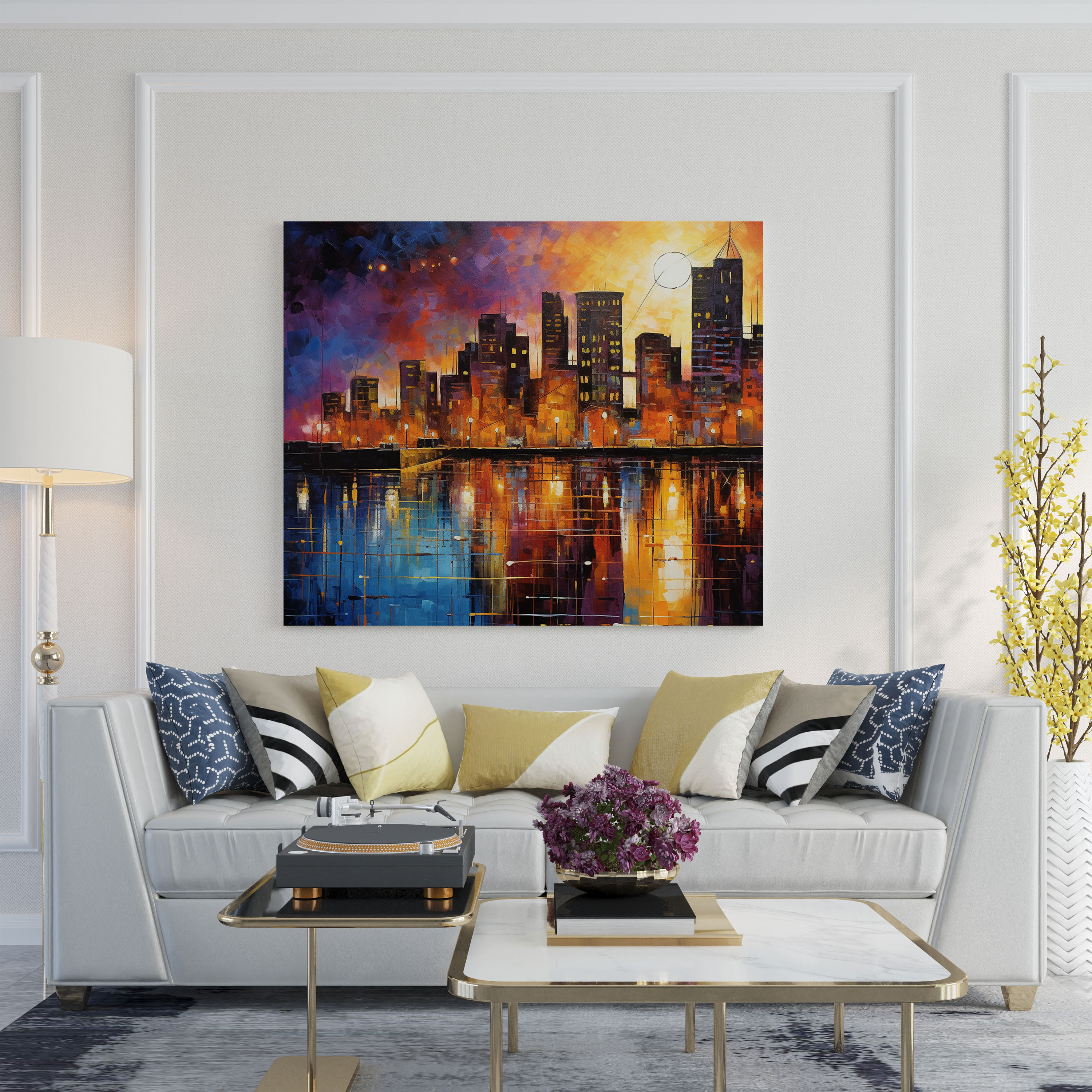 The Most Beautiful Landscapes Of The World - Vibrant Cityscape Canvas Print - The Most Beautiful Landscapes Of The World, Shimmering Lights, Canvas Print, Wall Decoration
