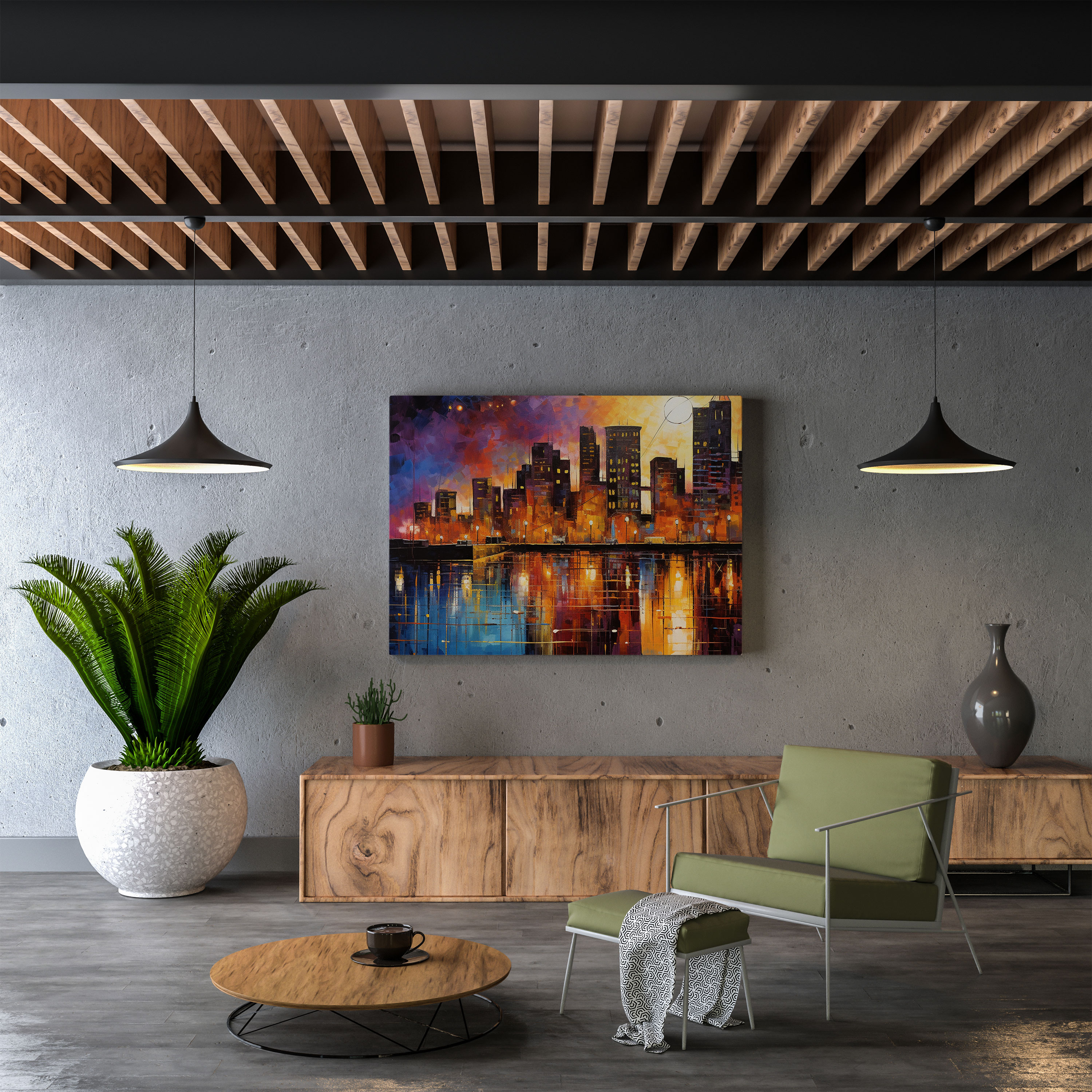 The Most Beautiful Landscapes Of The World - Vibrant Cityscape Canvas Print - The Most Beautiful Landscapes Of The World, Shimmering Lights, Canvas Print, Wall Decoration