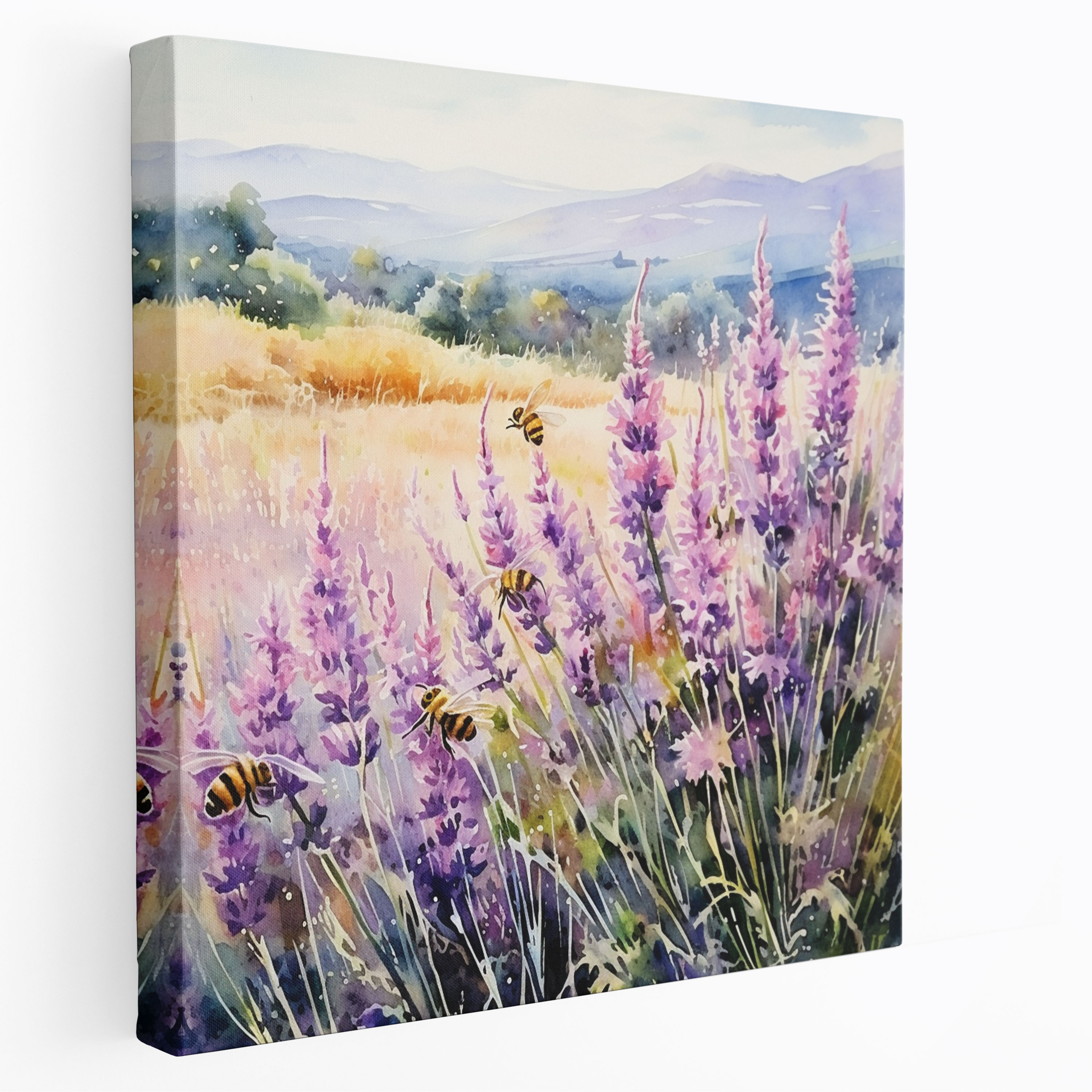 The Most Beautiful Landscapes Of The World - Lavender Field Canvas Print - The Most Beautiful Landscapes Of The World, Wall Art, The Most Beautiful Landscapes Of The World, Buzzing Bees