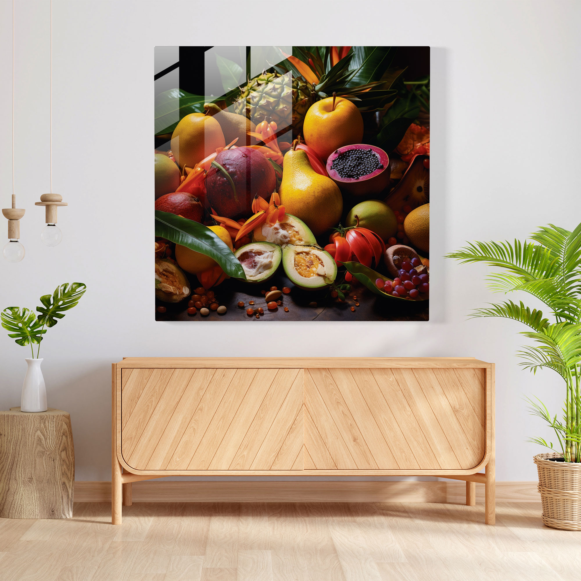Juicy Delights Glass Print - Tropical, Glass Art, Glass Print, Tropical