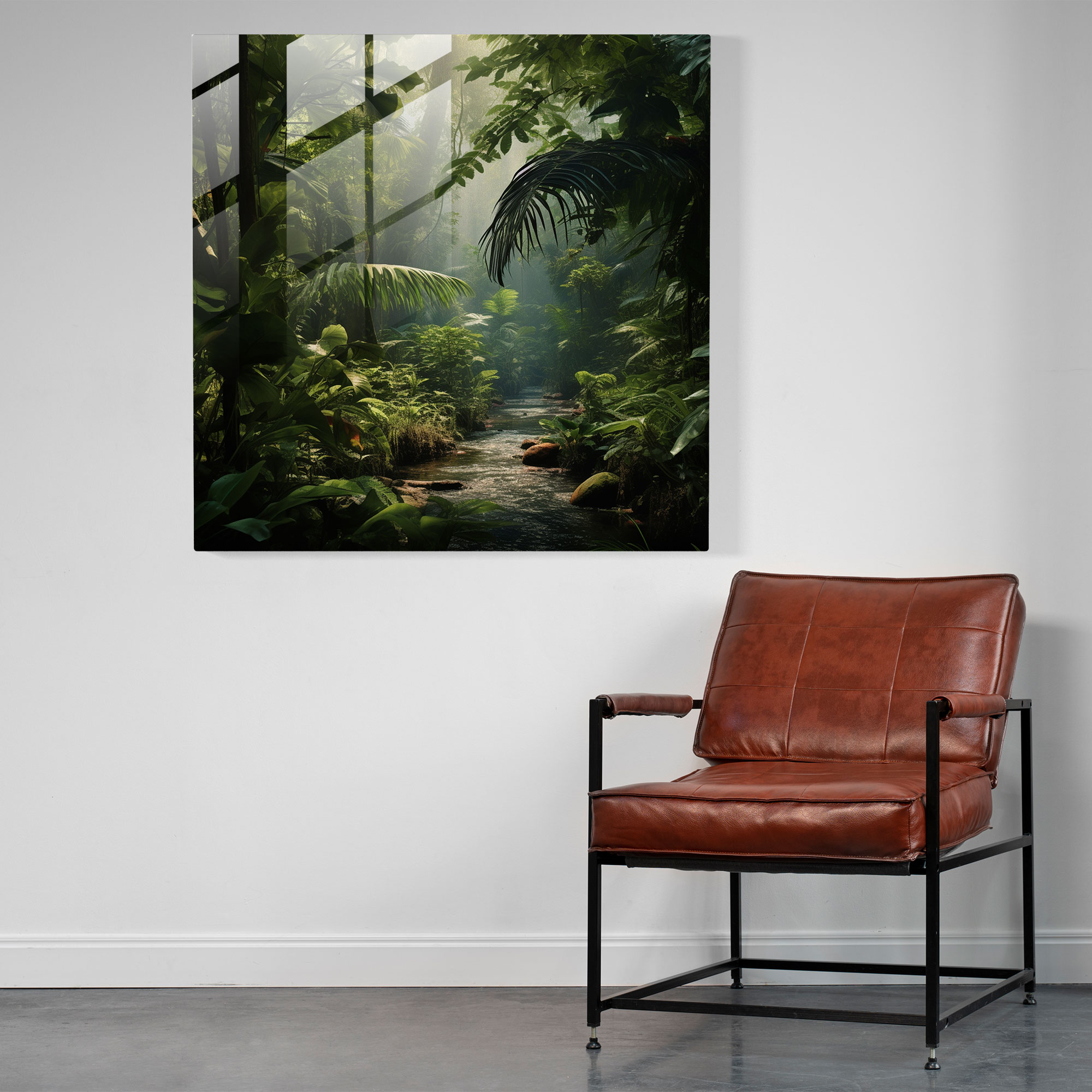 Serenity Of Nature Glass Print - Tropical, Nature, Tropical Forest, Glass Wall Art