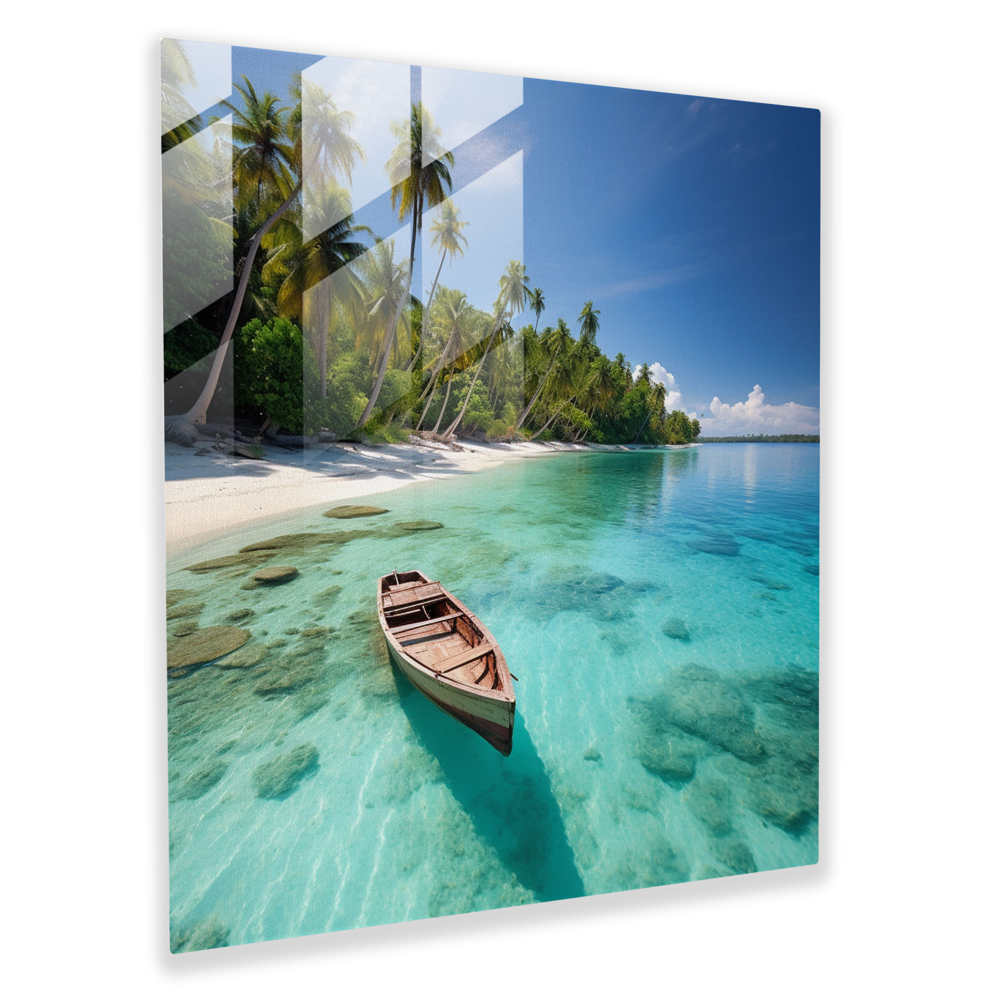 Tropical Glass Print - Photography Of A Stunning Island Paradise - Tropical, Home Decoration, Glass Art, Impeccable Clarity