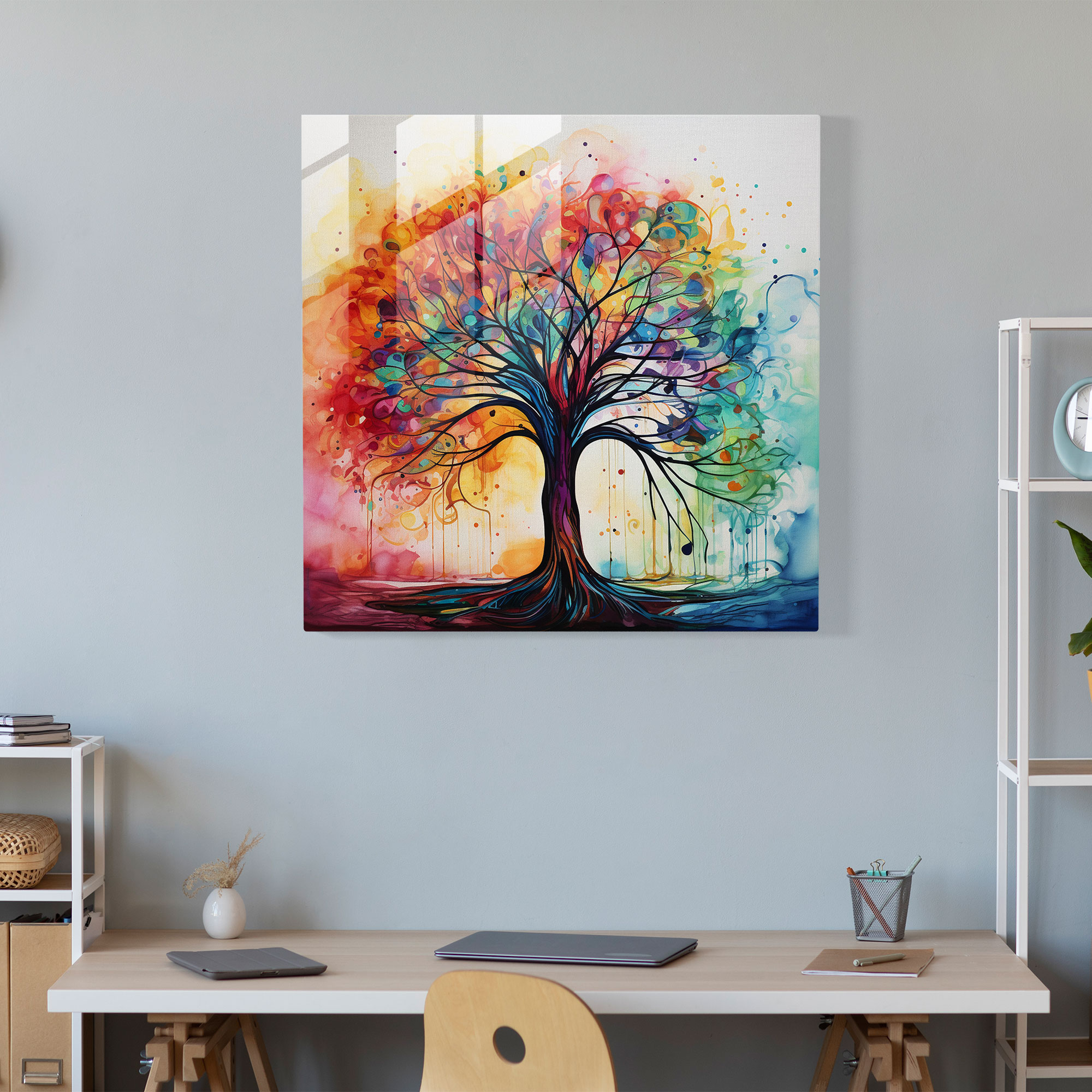 Glass Print - Abstract Tree Of Life - Tree Of Life, Glass Art, Modern Art, Tree Of Life