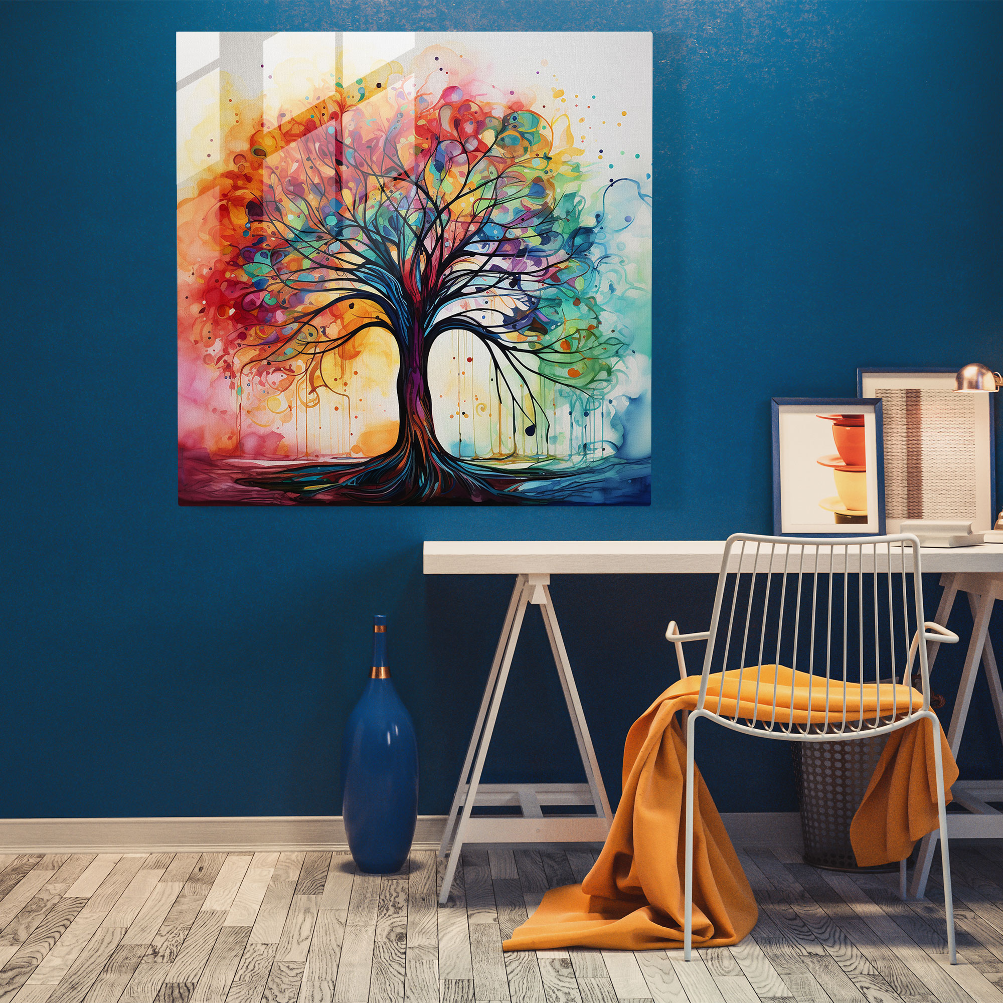 Glass Print - Abstract Tree Of Life - Tree Of Life, Glass Art, Modern Art, Tree Of Life