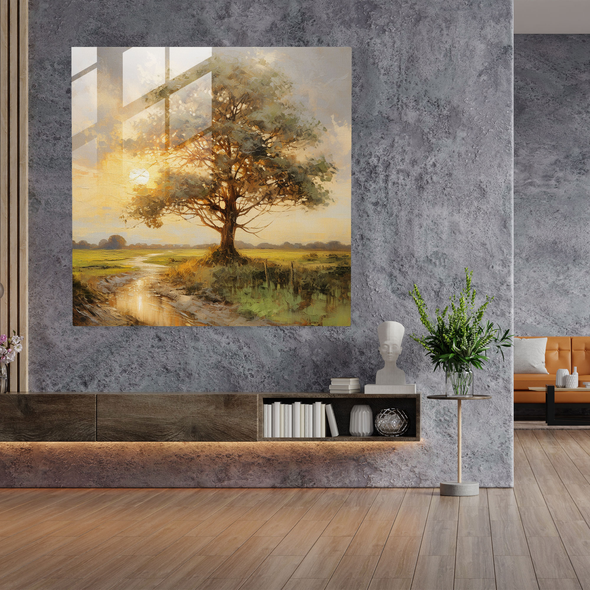 Glass Print - Serene Tree Of Life - Tree Of Life, Nature, Tree Of Life, Impressionist Painting
