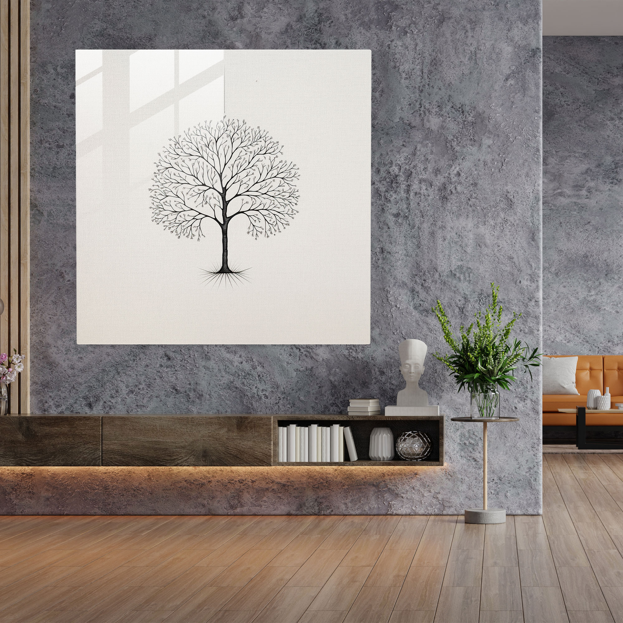 Glass Print - Minimalist Tree Of Life - Tree Of Life, Wall Decoration, Tree Of Life, Glass Wall Art