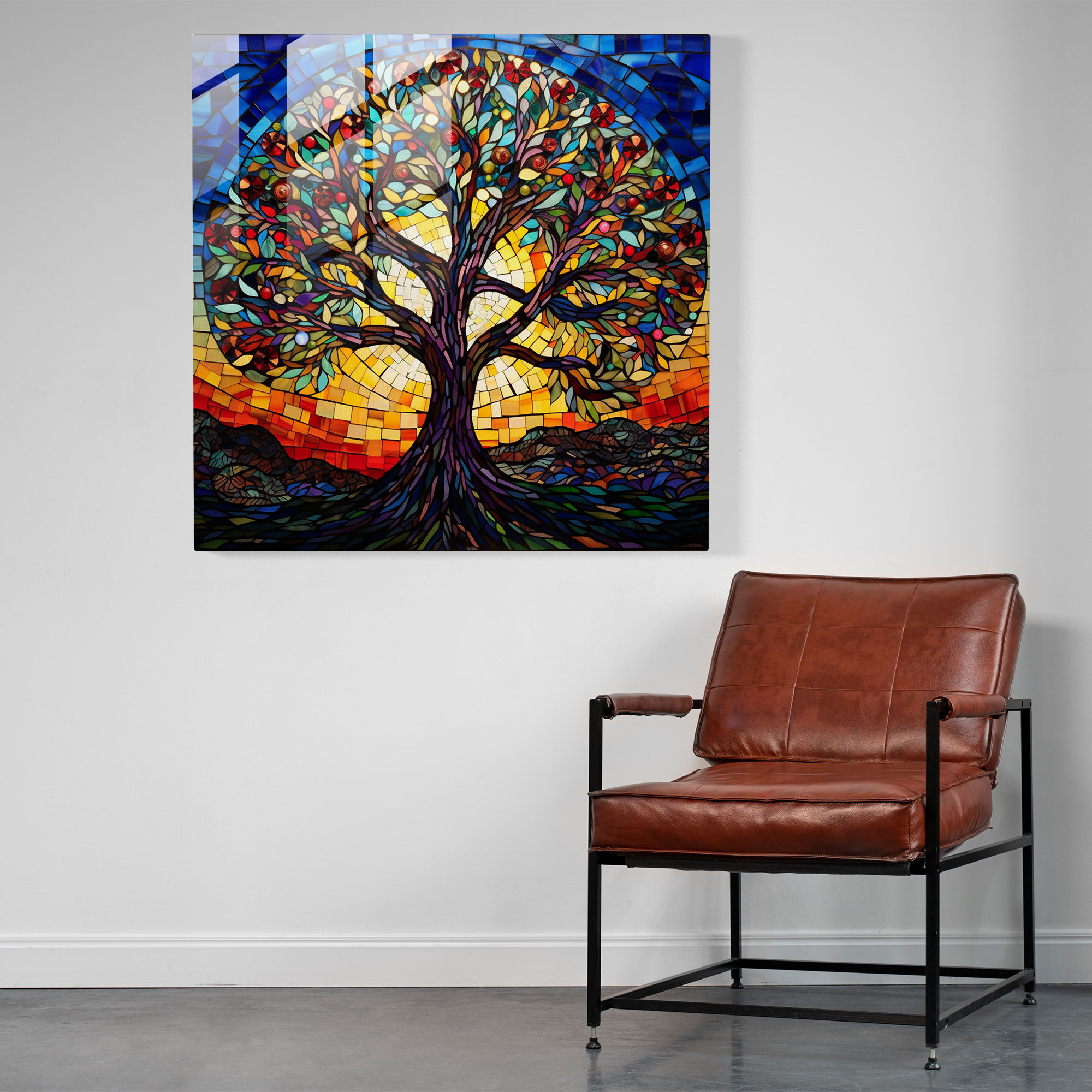 Tree Of Life Stained Glass Print - Tree Of Life, Glass Wall Art, Modern Art, Wall Decoration