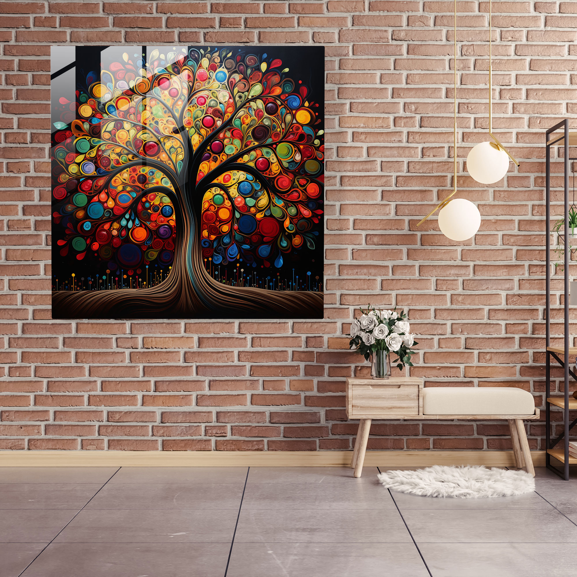 Tree Of Life Glass Print - Tree Of Life, Tree Of Life, Modern Art, Wall Decoration