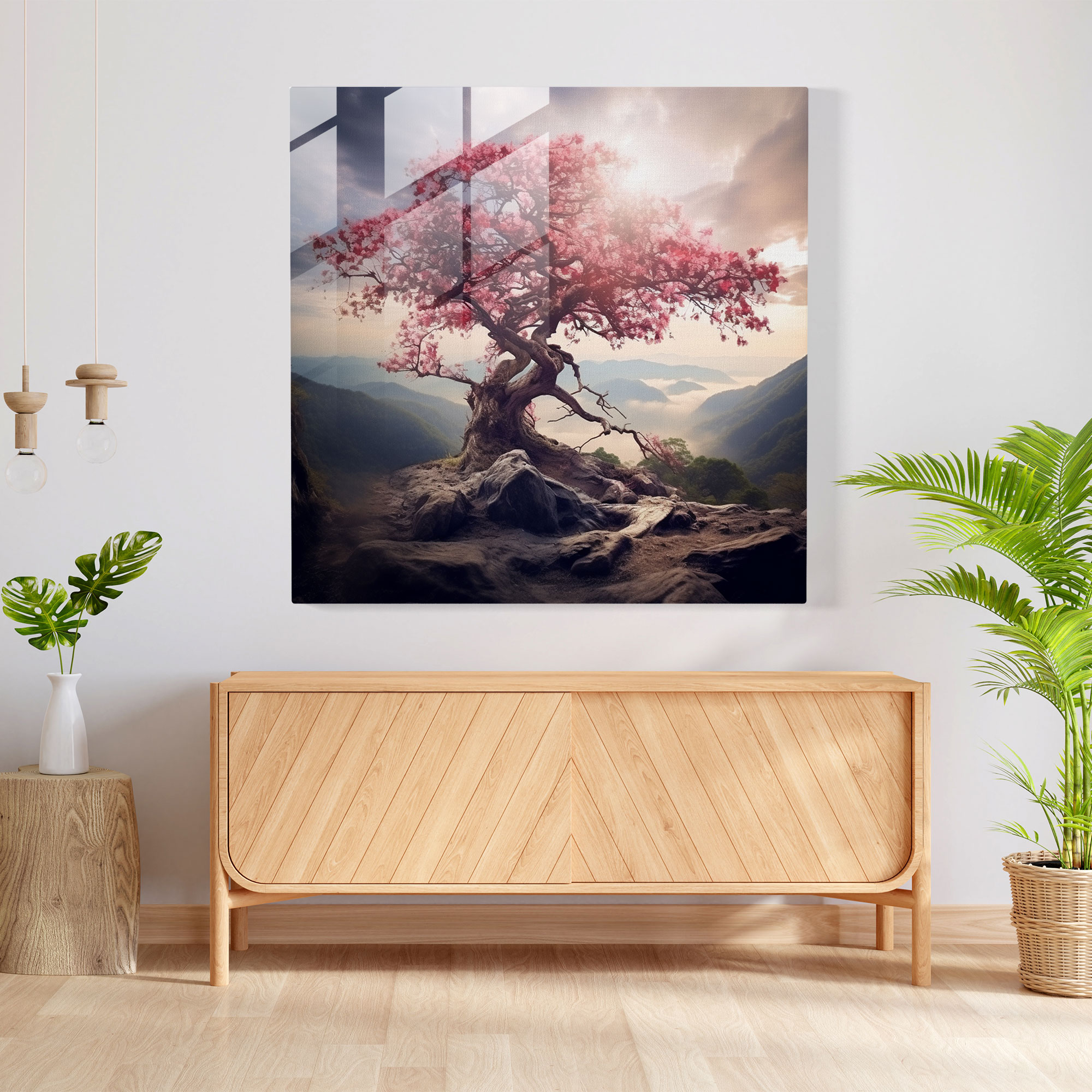 Ethereal Tree Of Life Glass Print - Tree Of Life, Glass Wall Art, Wall Decoration, Glass Print