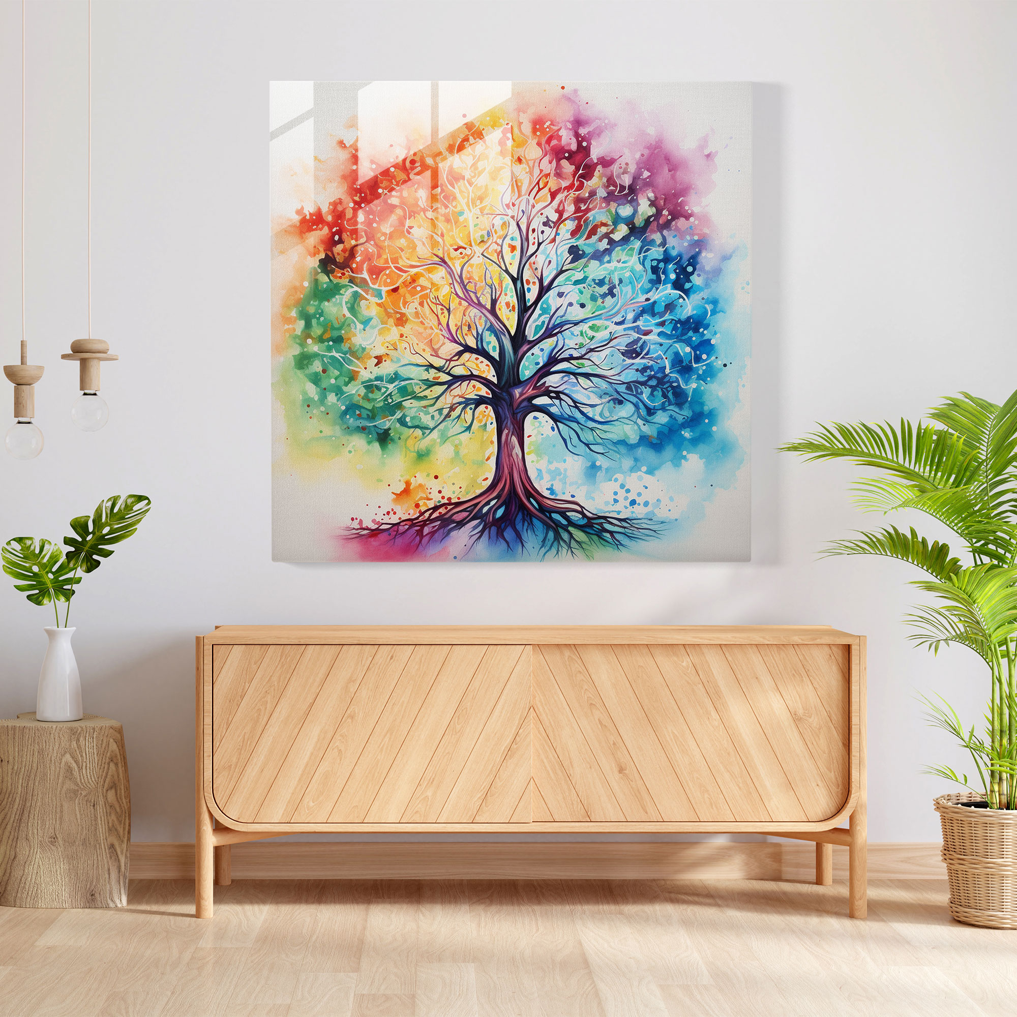 Tree Of Life Glass Print - Tree Of Life, Wall Decoration, Modern Art, Glass Wall Art