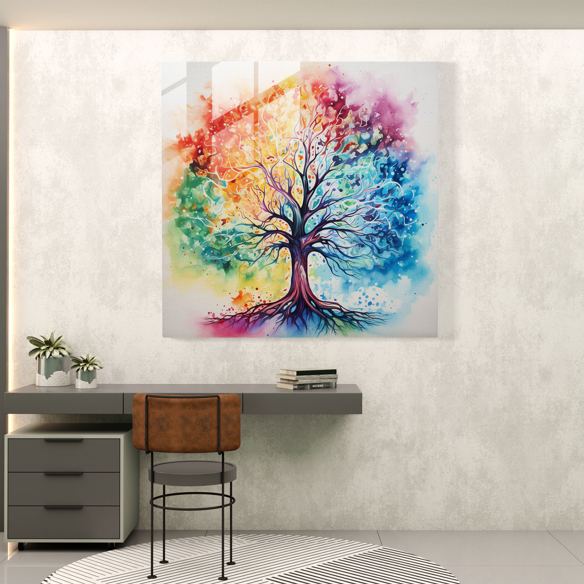Tree Of Life Glass Print - Tree Of Life, Wall Decoration, Modern Art, Glass Wall Art