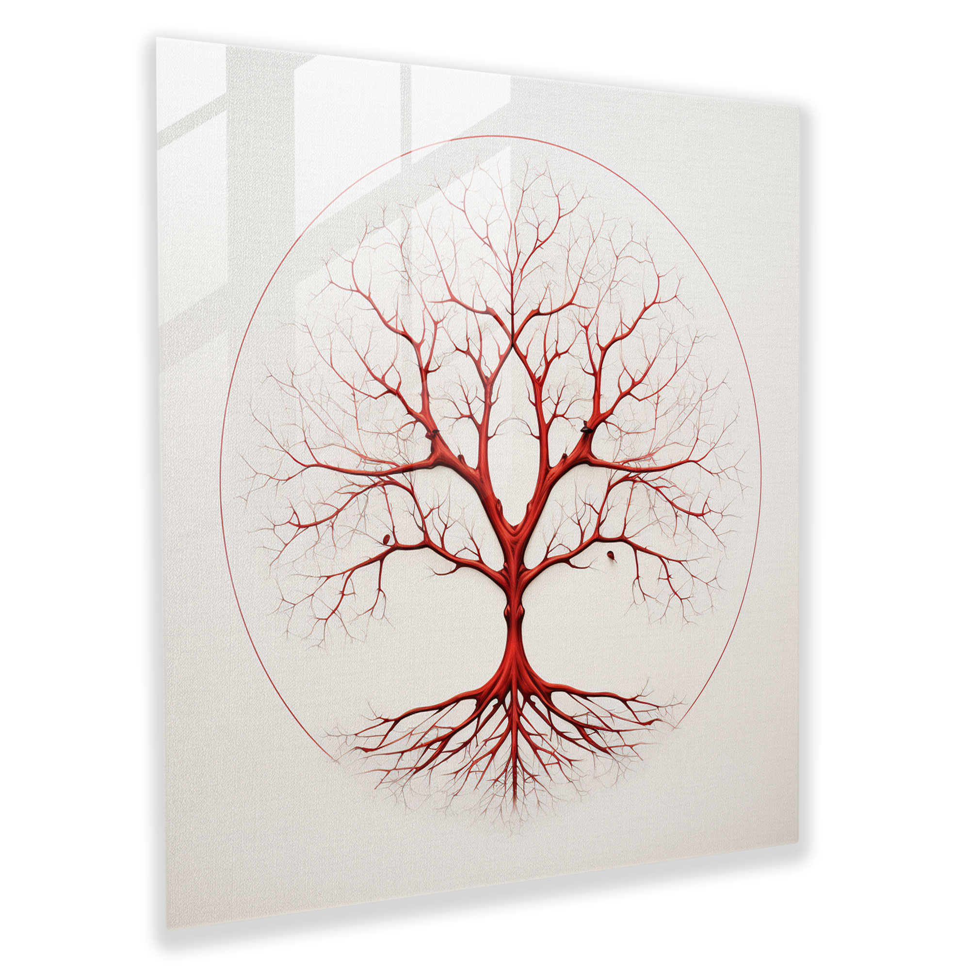 Minimalist Tree Of Life Glass Print - Tree Of Life, Glass Art, Glass Wall Art, Modern Art