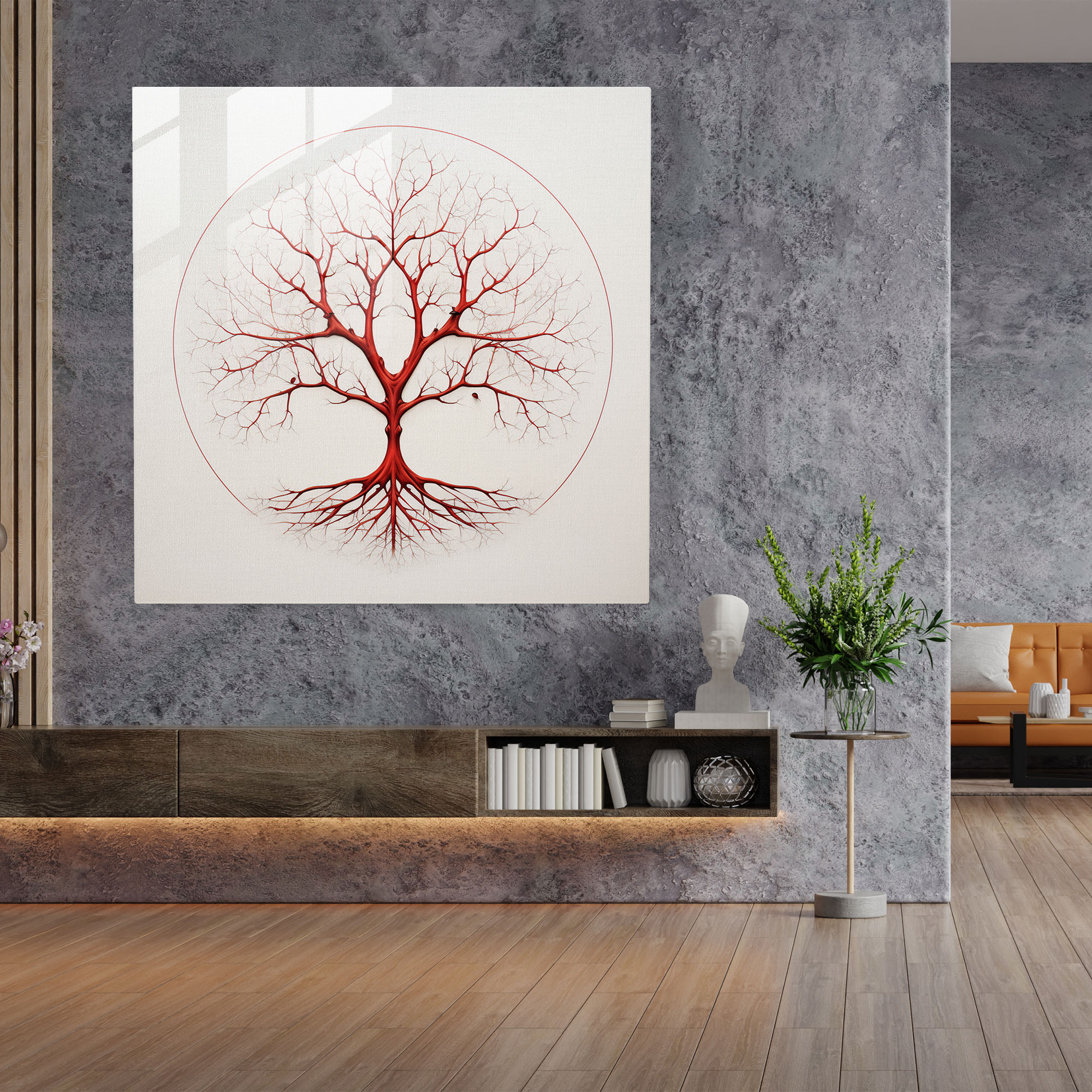 Minimalist Tree Of Life Glass Print - Tree Of Life, Glass Art, Glass Wall Art, Modern Art