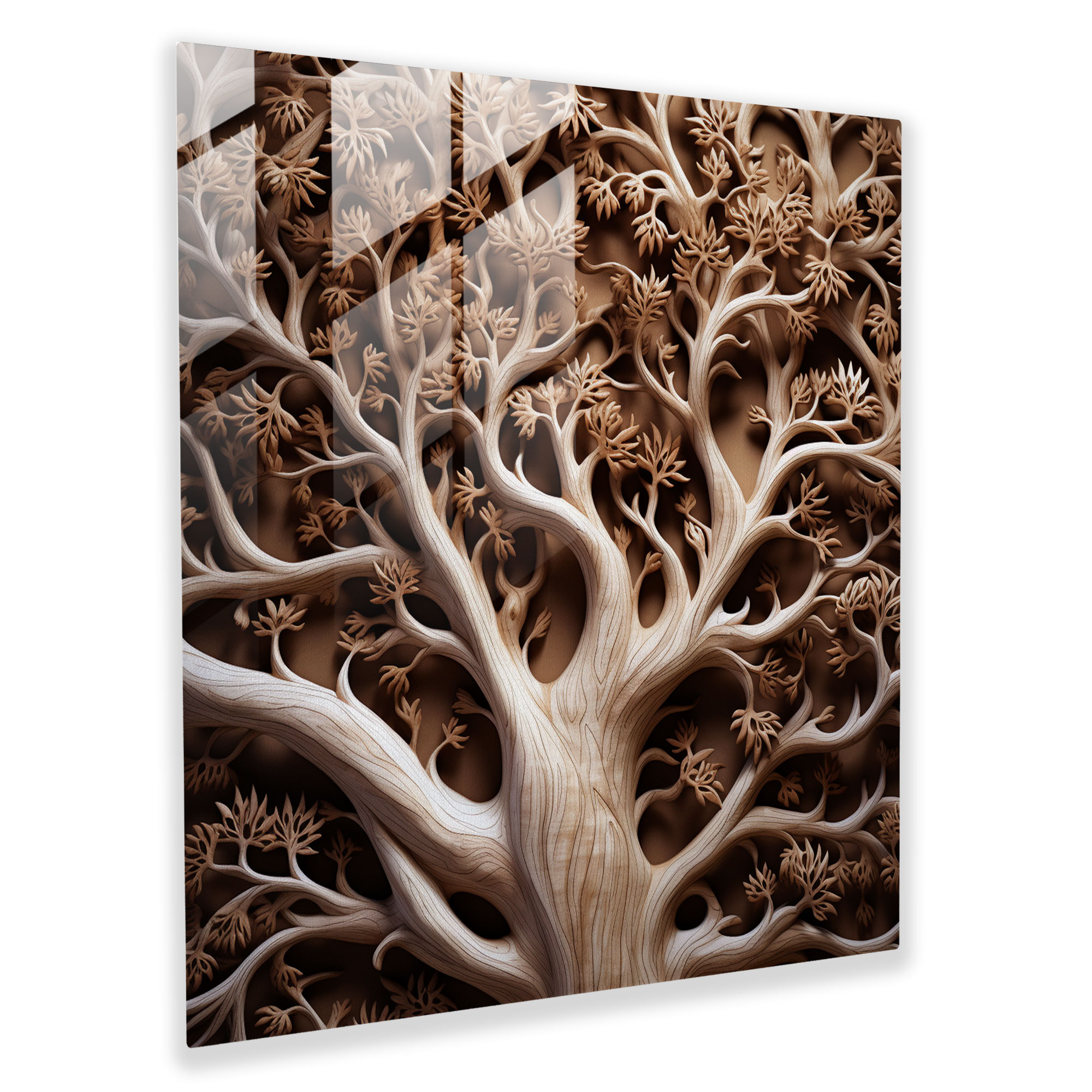 Intricate Tree Of Life Glass Print - Tree Of Life, Sophistication, Tree Of Life, Close-Up Shot