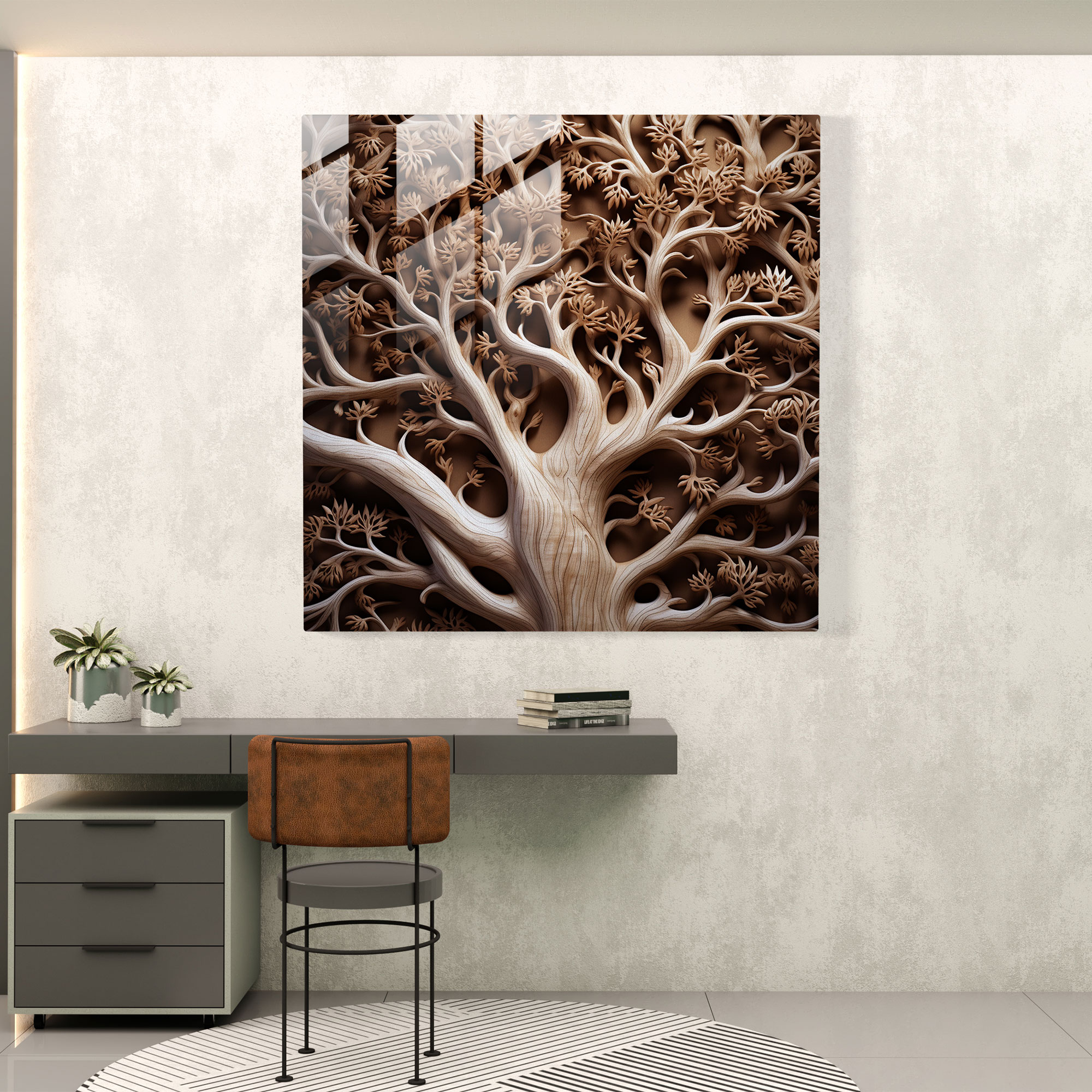 Intricate Tree Of Life Glass Print - Tree Of Life, Sophistication, Tree Of Life, Close-Up Shot