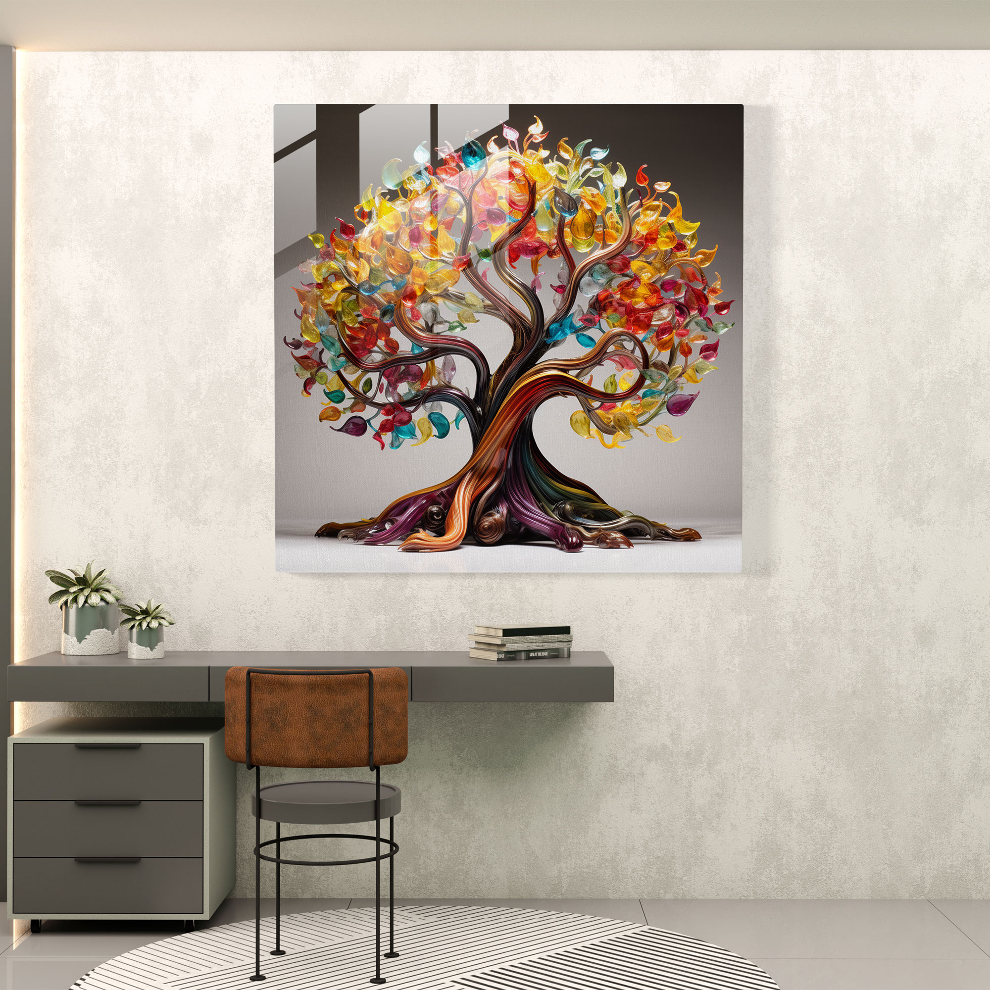 Glass Tree Of Life Wall Art - Tree Of Life, Tree Of Life, Colorful, Intricate
