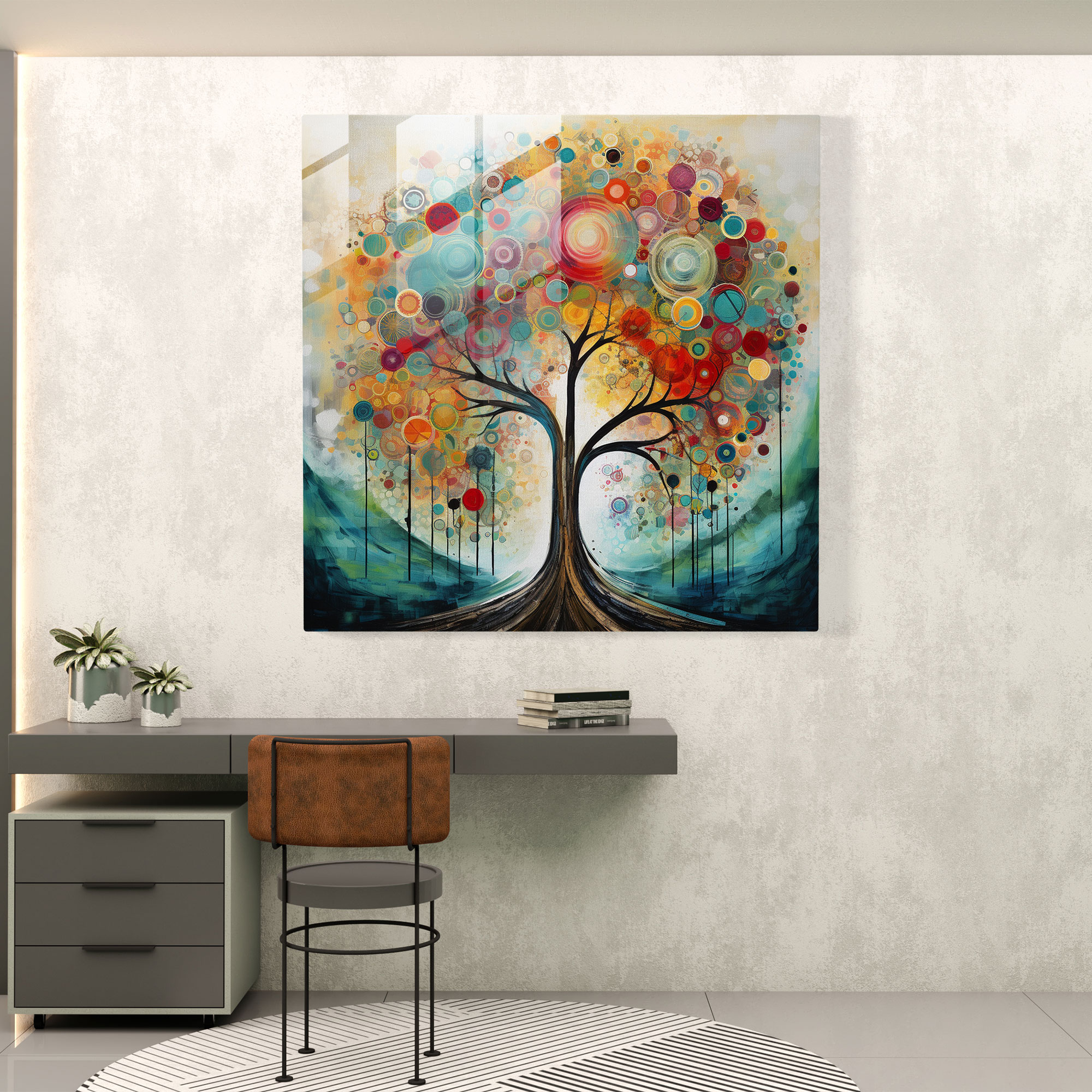 Abstract Tree Of Life Wall Decoration - Tree Of Life, Canvas Print, Abstract Artwork, Home Decoration