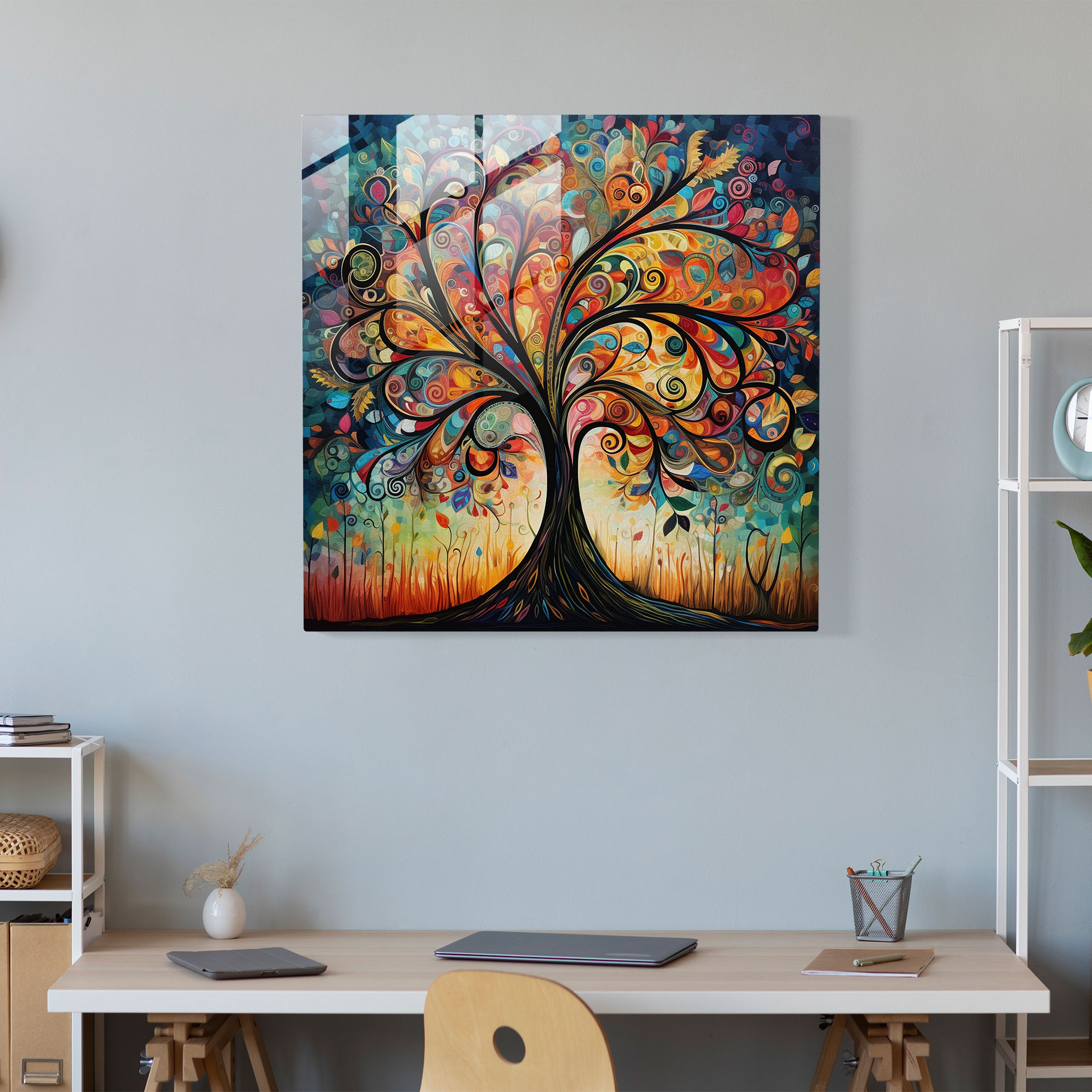 Tree Of Life Wall Art - Abstract Mixed Media Artwork - Home Decoration - Tree Of Life, Wall Decoration, Abstract, Patterns