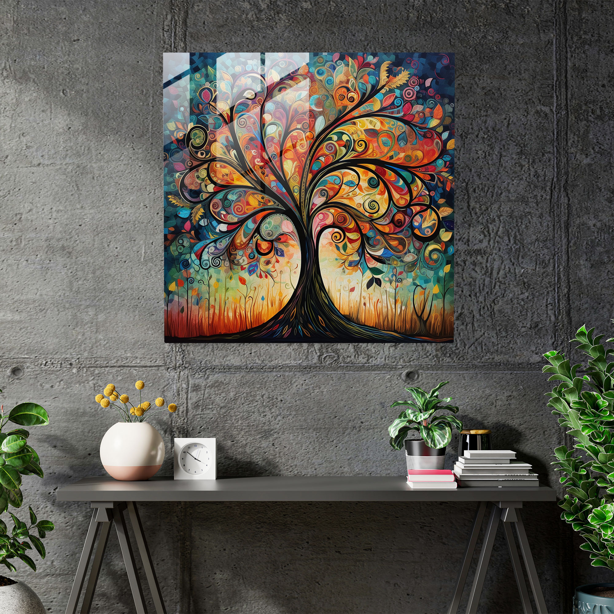 Tree Of Life Wall Art - Abstract Mixed Media Artwork - Home Decoration - Tree Of Life, Wall Decoration, Abstract, Patterns