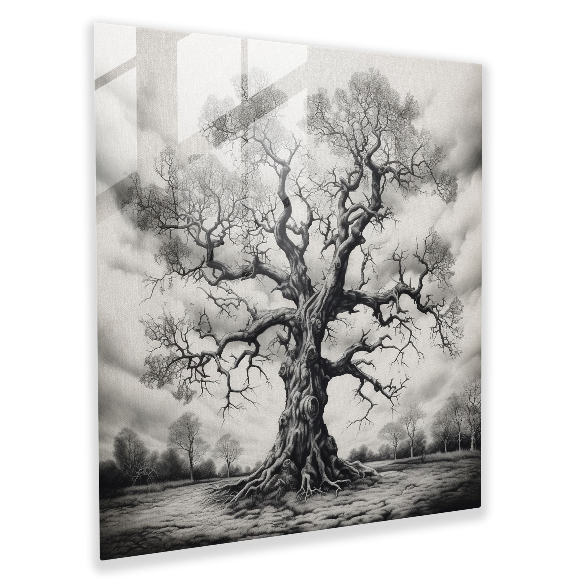 Tree Of Life Wall Art - Realistic Charcoal Drawing - Home Decoration - Tree Of Life, Wall Decoration, Tree Of Life, Home Decoration