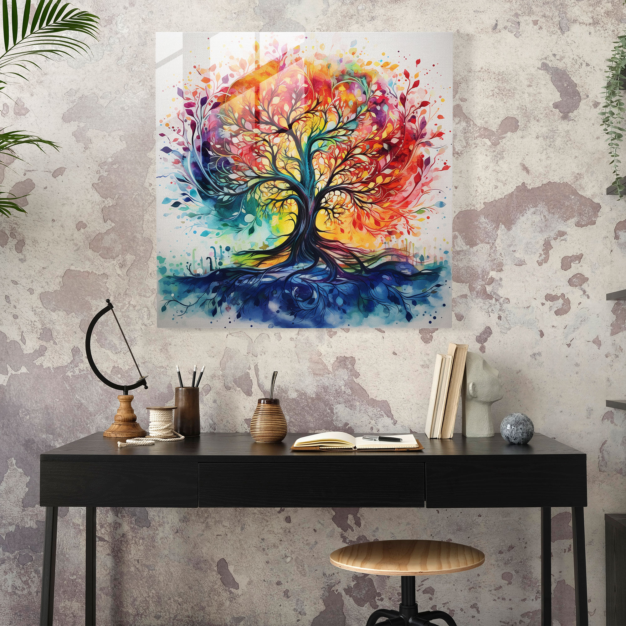 Tree Of Life Canvas Print - Abstract Watercolor Painting - Tree Of Life, Home Decoration, Wall Art, Canvas Print