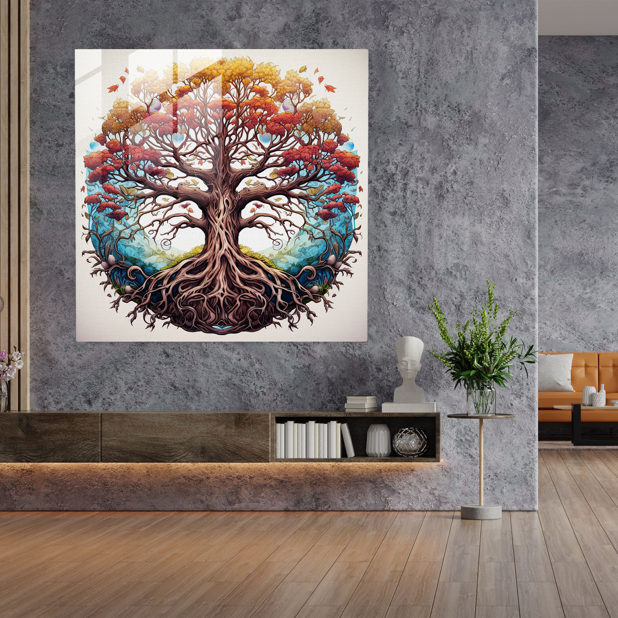 Tree Of Life Wall Art - Hand-Drawn Illustration - Tree Of Life, Delicate Shading, Intricate Details, Home Decoration