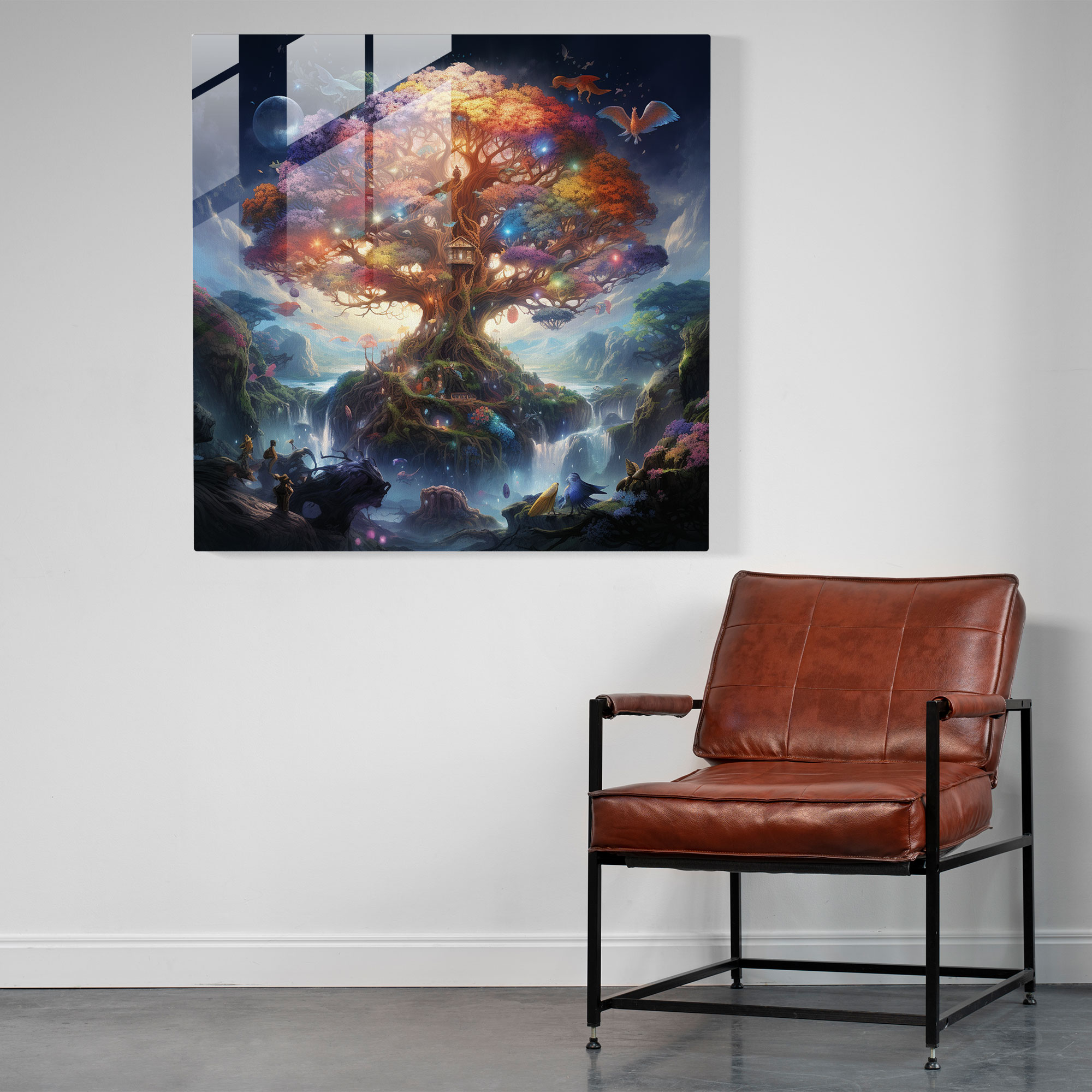 Tree Of Life Wall Decoration - Fantasy-Inspired Artwork - Tree Of Life, Canvas, Fantasy-Inspired Artwork, Wall Decoration