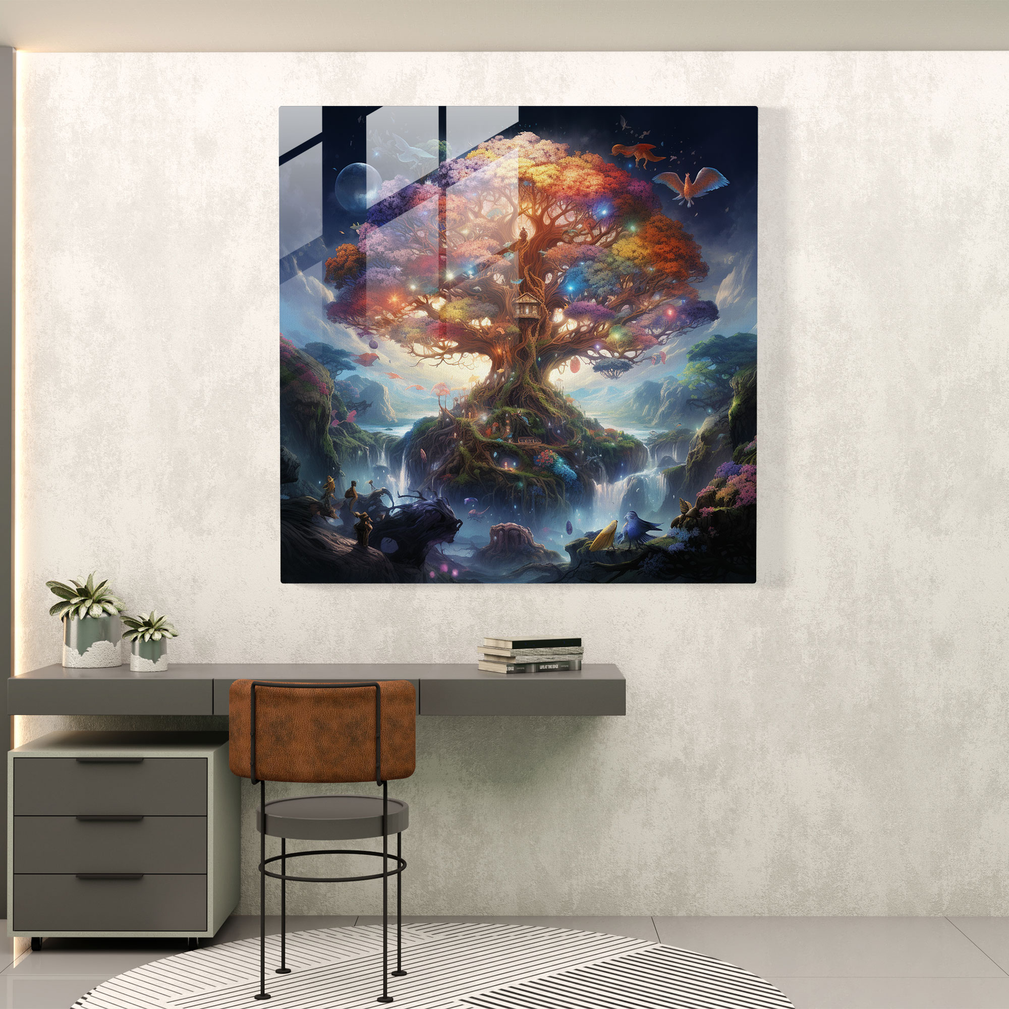 Tree Of Life Wall Decoration - Fantasy-Inspired Artwork - Tree Of Life, Canvas, Fantasy-Inspired Artwork, Wall Decoration