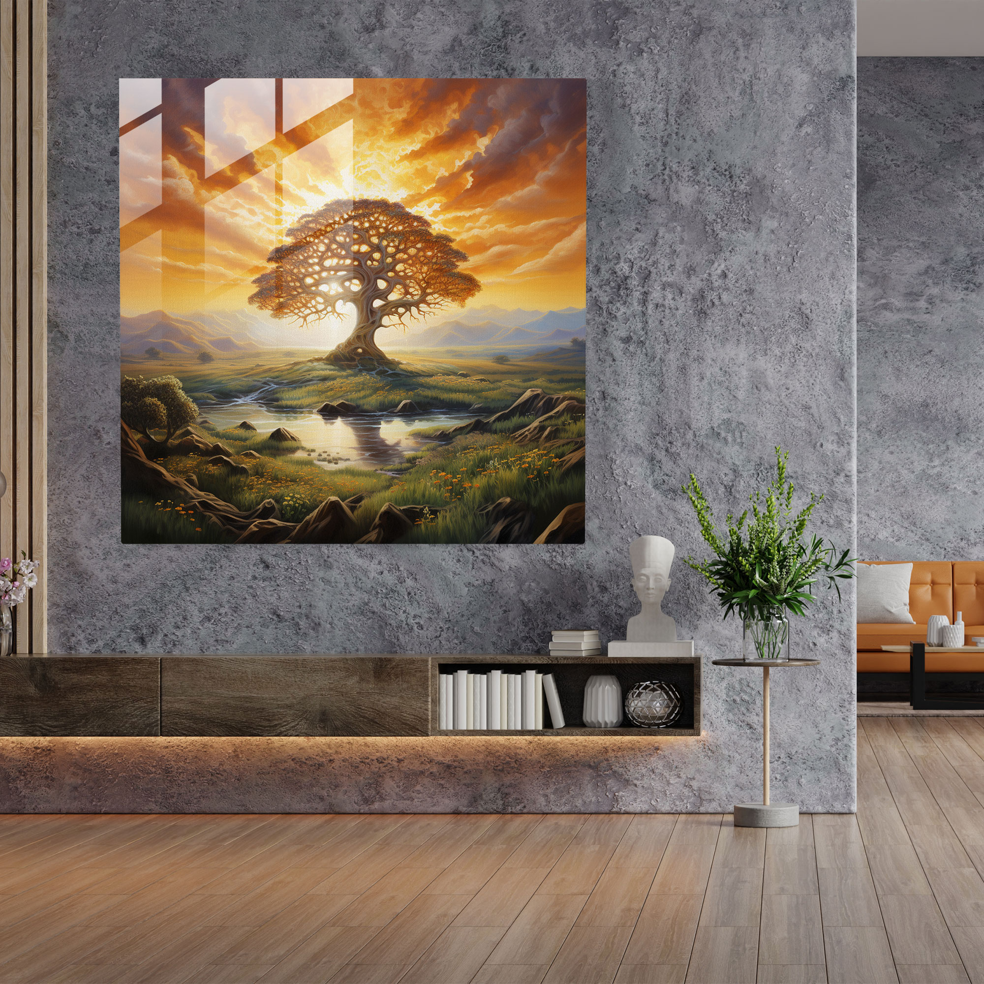 Radiant Tree Of Life Wall Decoration - Tree Of Life, Canvas, Home Decoration, Wall Art